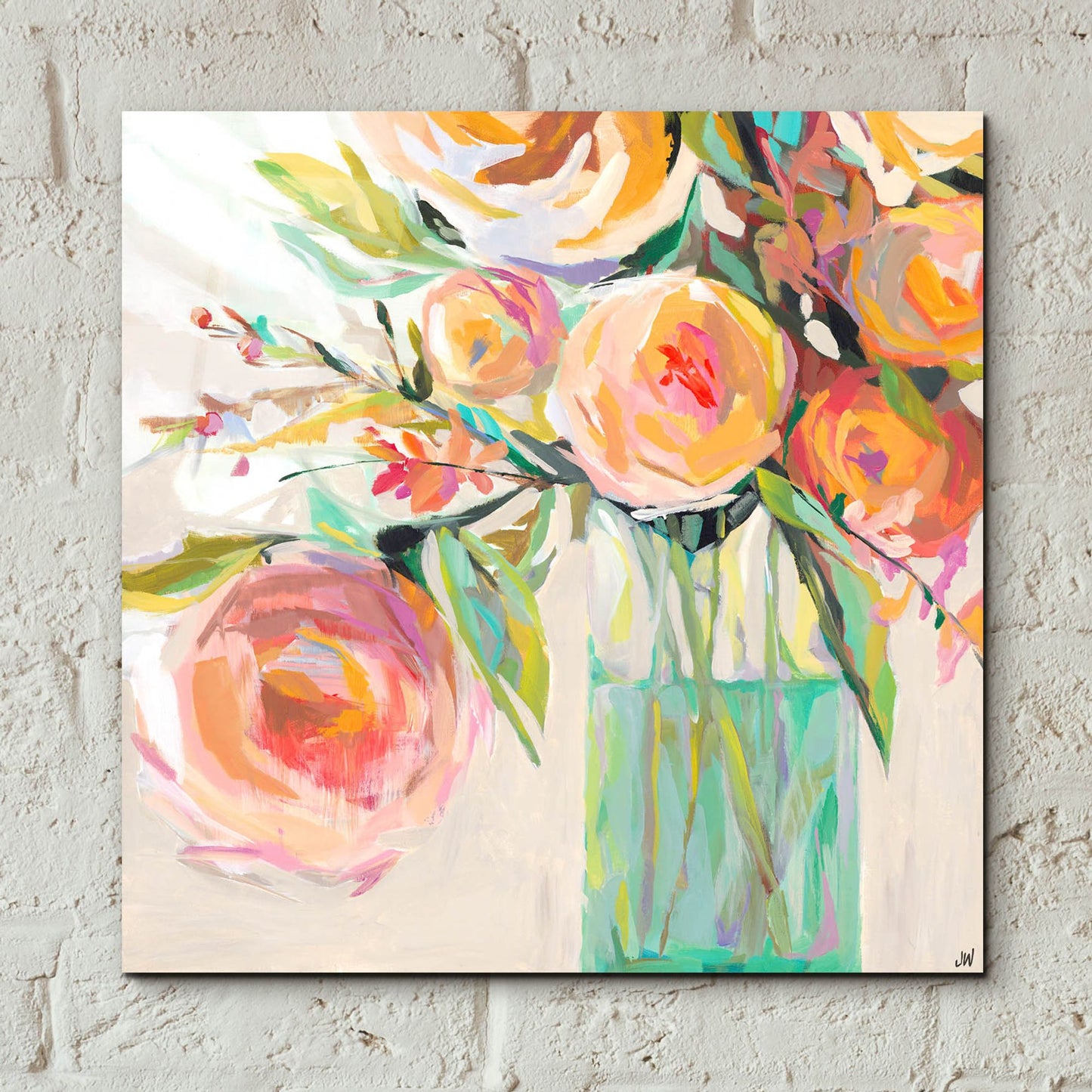 Epic Art 'Kelly's Bouquet' by Jenny Westenhofer, Acrylic Glass Wall Art,12x12