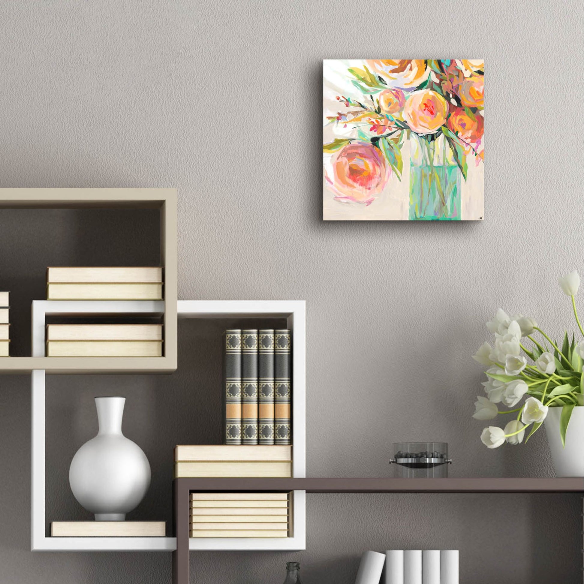 Epic Art 'Kelly's Bouquet' by Jenny Westenhofer, Acrylic Glass Wall Art,12x12