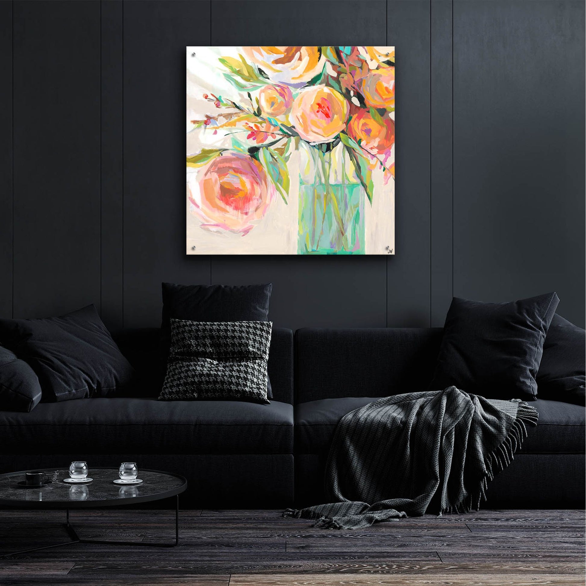 Epic Art 'Kelly's Bouquet' by Jenny Westenhofer, Acrylic Glass Wall Art,36x36