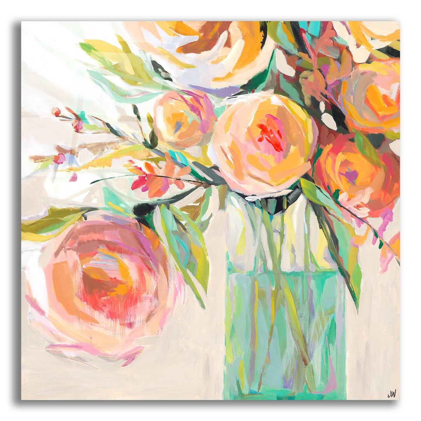 Epic Art 'Kelly's Bouquet' by Jenny Westenhofer, Acrylic Glass Wall Art