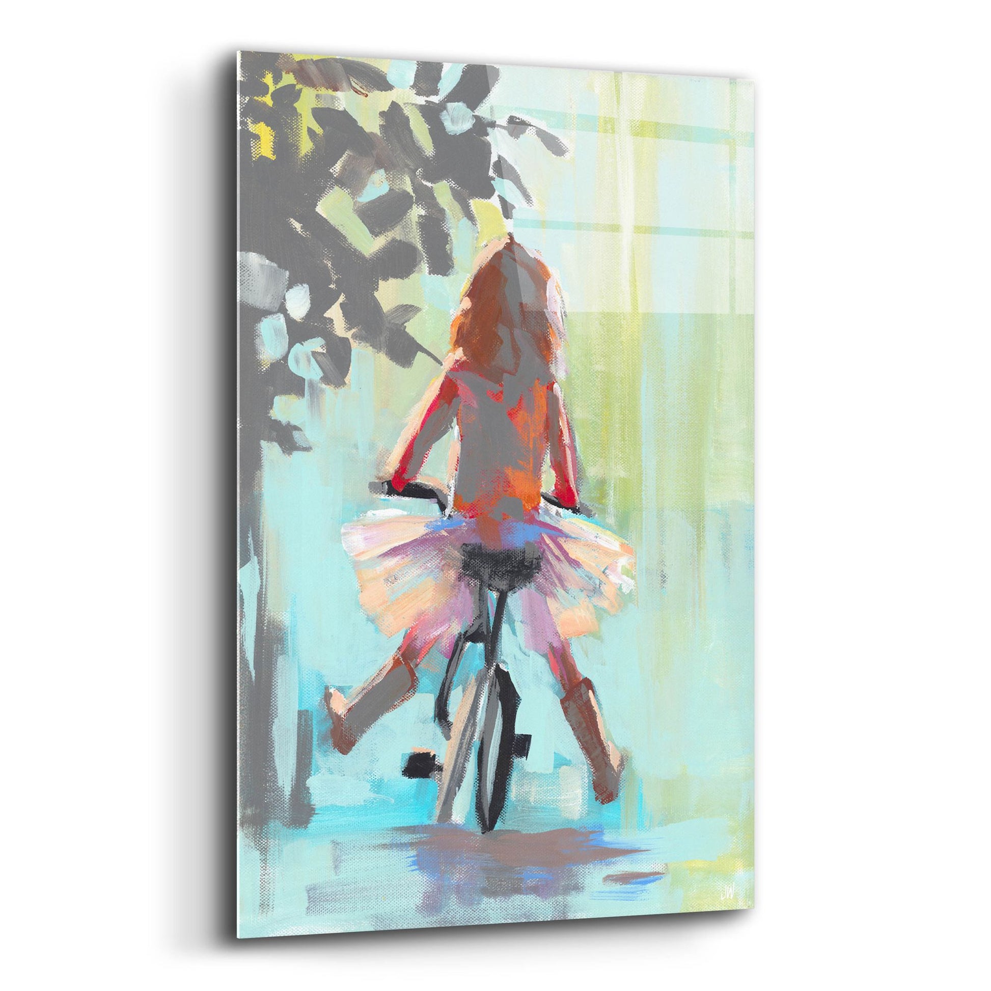 Epic Art 'Learning To Ride' by Jenny Westenhofer, Acrylic Glass Wall Art,12x16