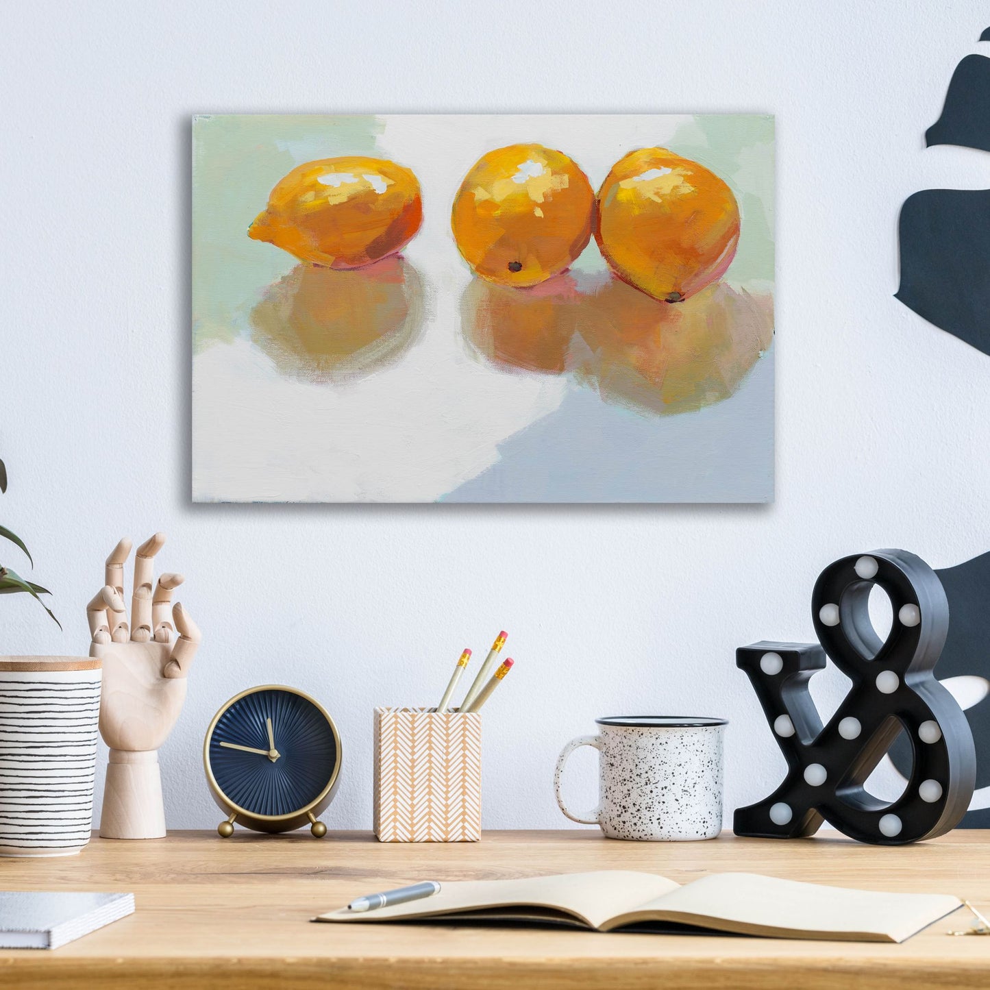 Epic Art 'Meyer Lemons' by Jenny Westenhofer, Acrylic Glass Wall Art,16x12