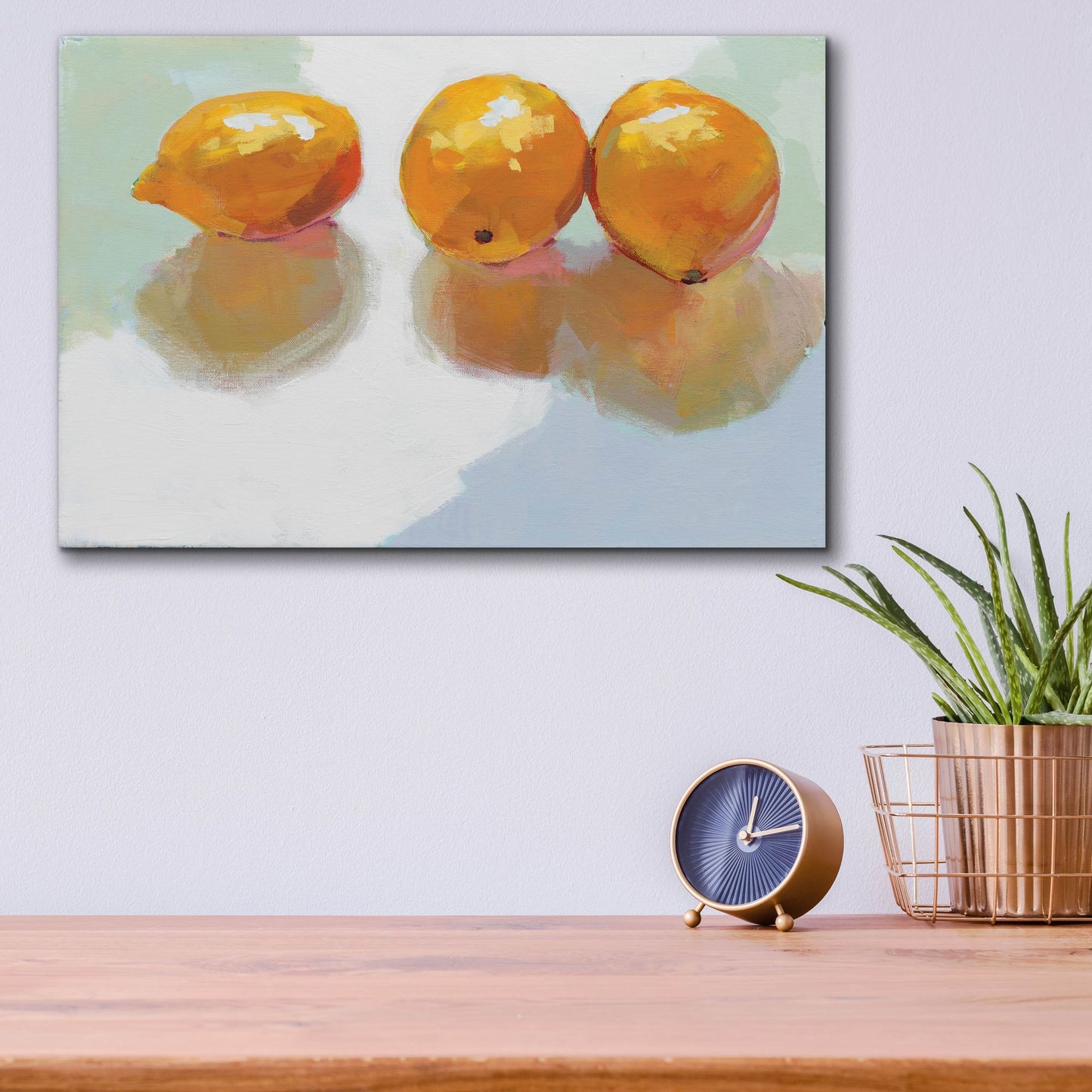 Epic Art 'Meyer Lemons' by Jenny Westenhofer, Acrylic Glass Wall Art,16x12