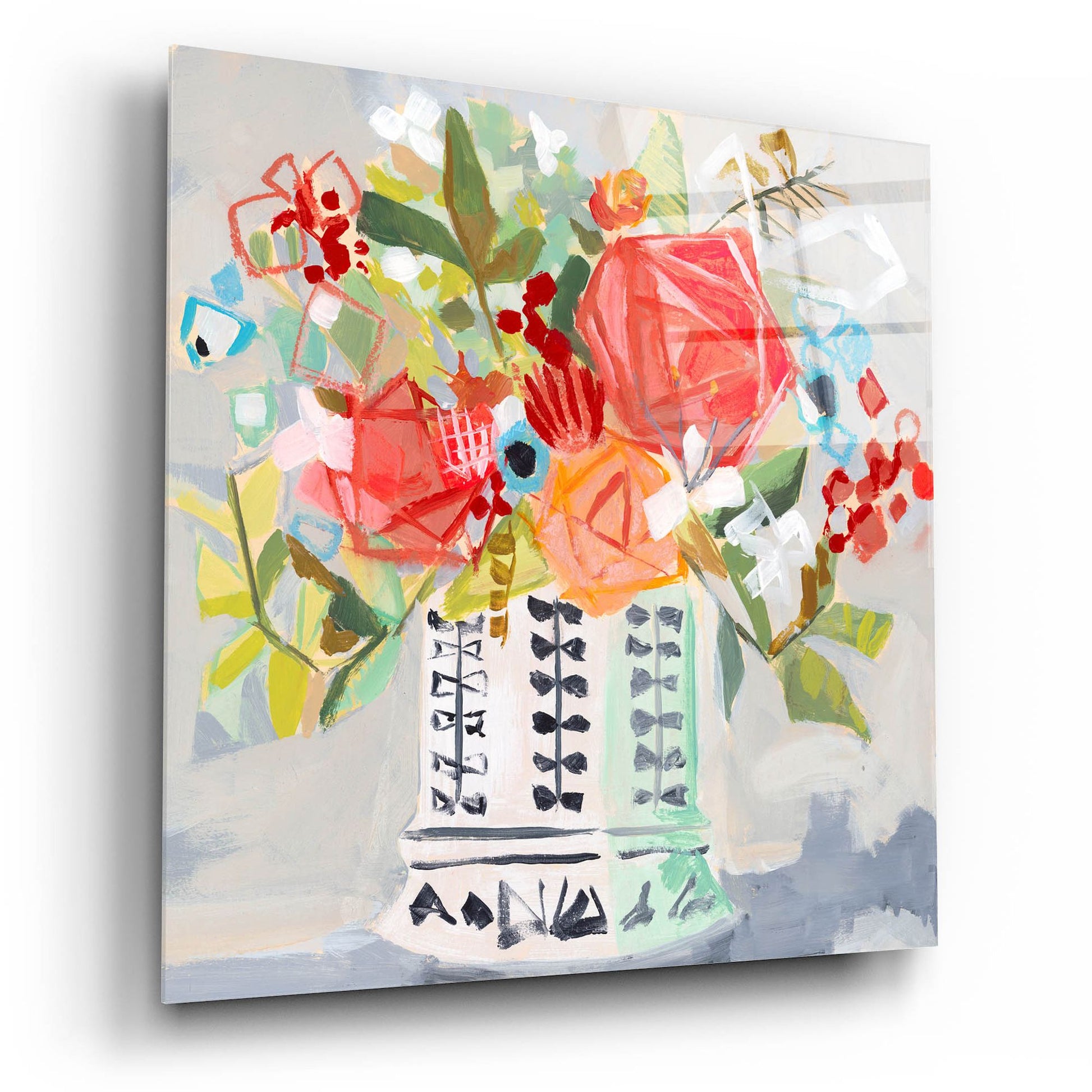 Epic Art 'Miranda's Bouquet' by Jenny Westenhofer, Acrylic Glass Wall Art,12x12