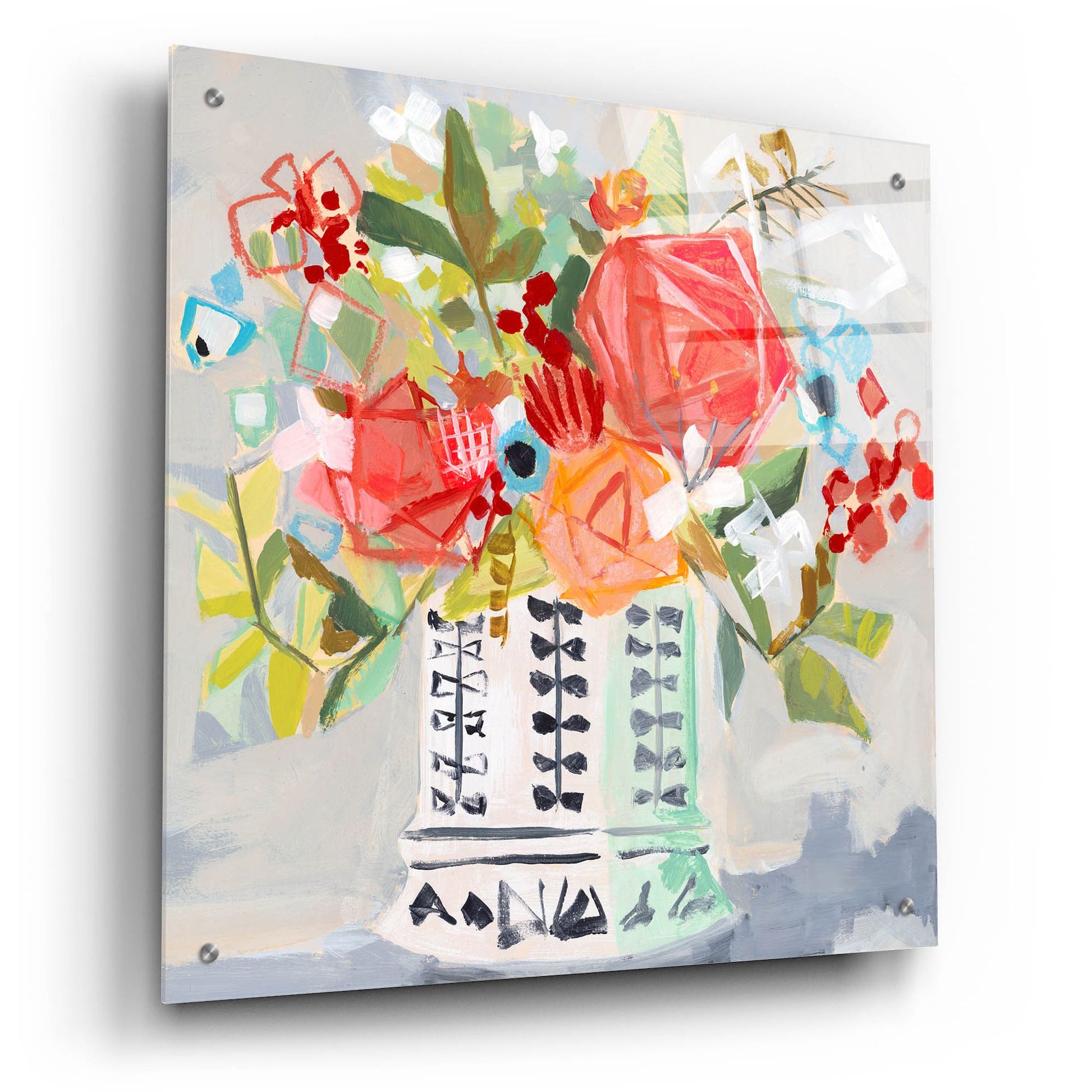 Epic Art 'Miranda's Bouquet' by Jenny Westenhofer, Acrylic Glass Wall Art,24x24