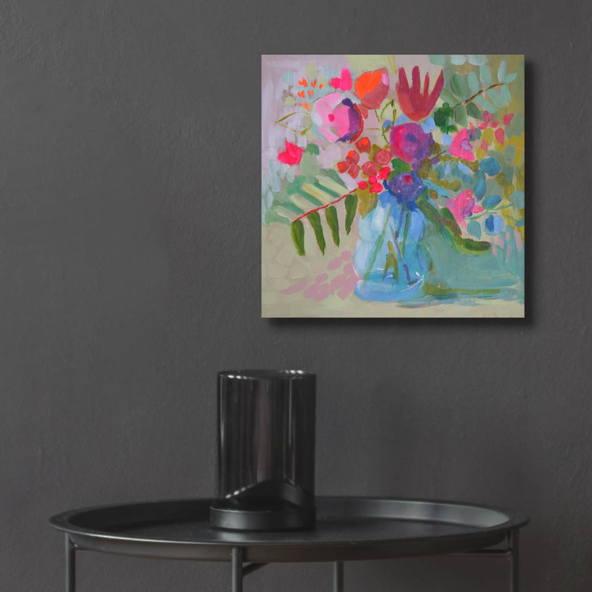 Epic Art 'Neon Floral' by Jenny Westenhofer, Acrylic Glass Wall Art,12x12