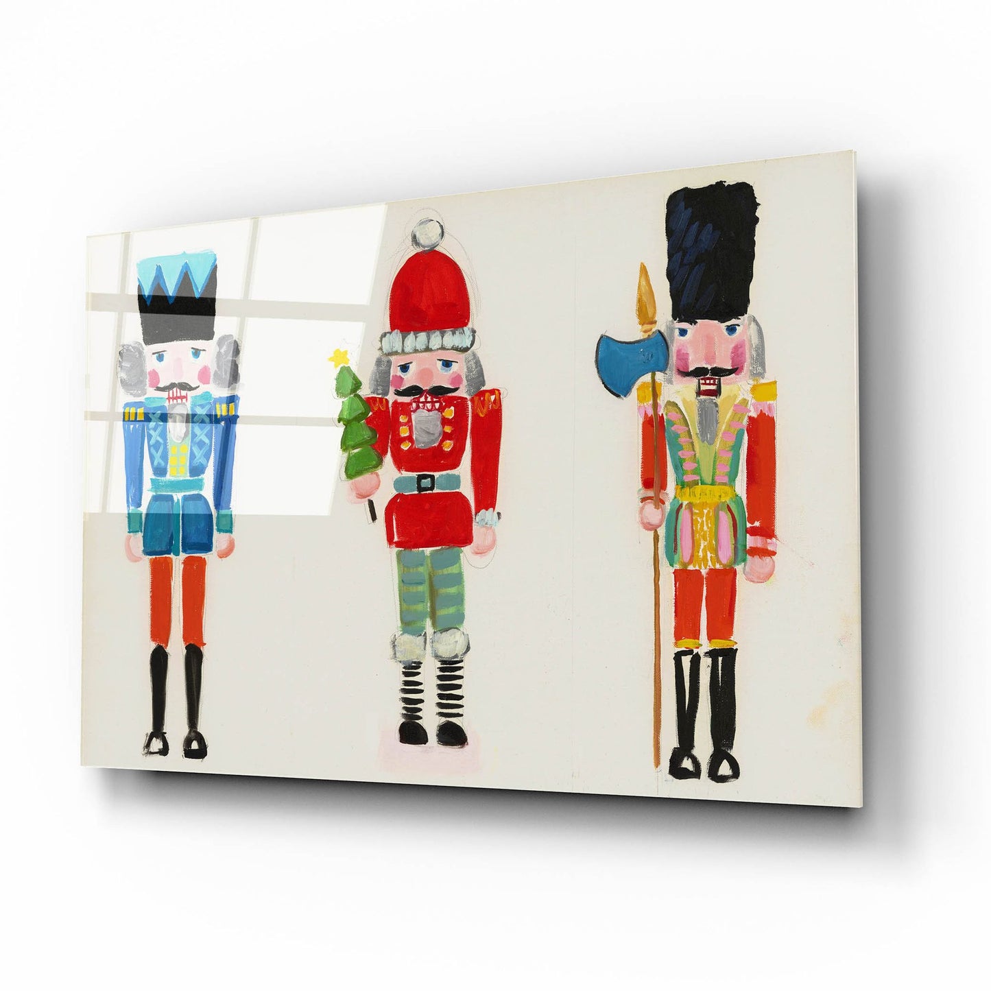 Epic Art 'Nutcracker Trio' by Jenny Westenhofer, Acrylic Glass Wall Art,16x12