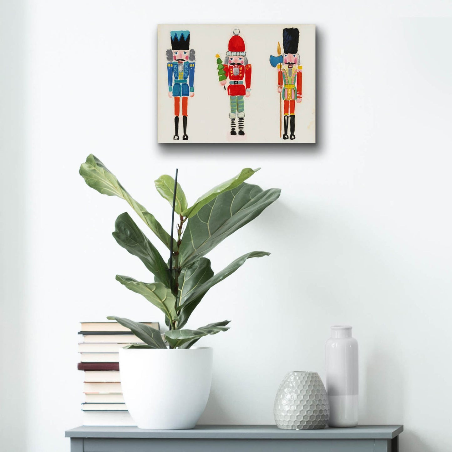 Epic Art 'Nutcracker Trio' by Jenny Westenhofer, Acrylic Glass Wall Art,16x12