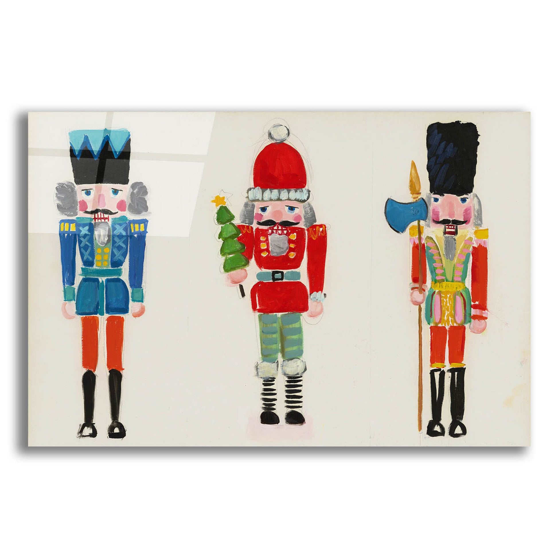 Epic Art 'Nutcracker Trio' by Jenny Westenhofer, Acrylic Glass Wall Art,24x16