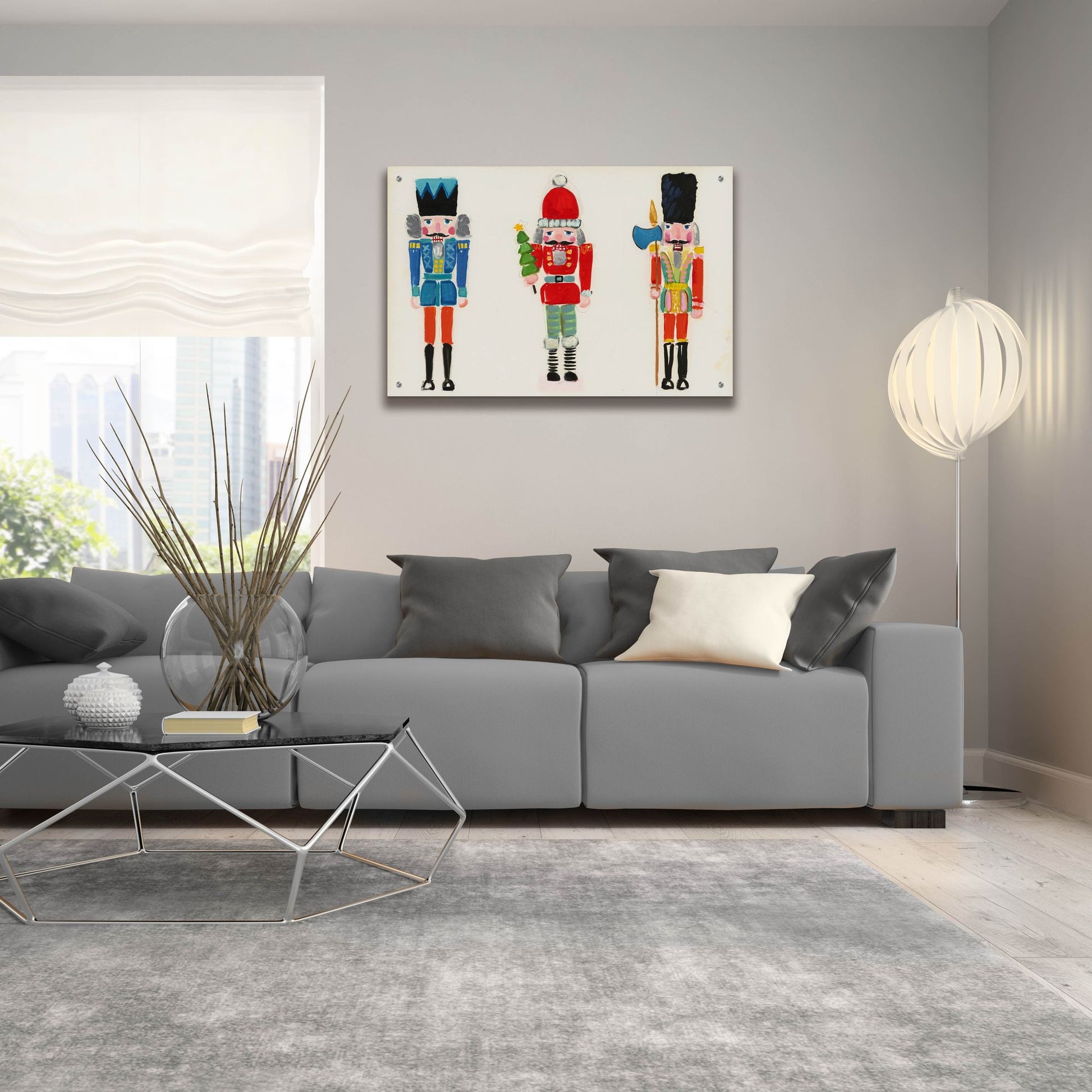 Epic Art 'Nutcracker Trio' by Jenny Westenhofer, Acrylic Glass Wall Art,36x24