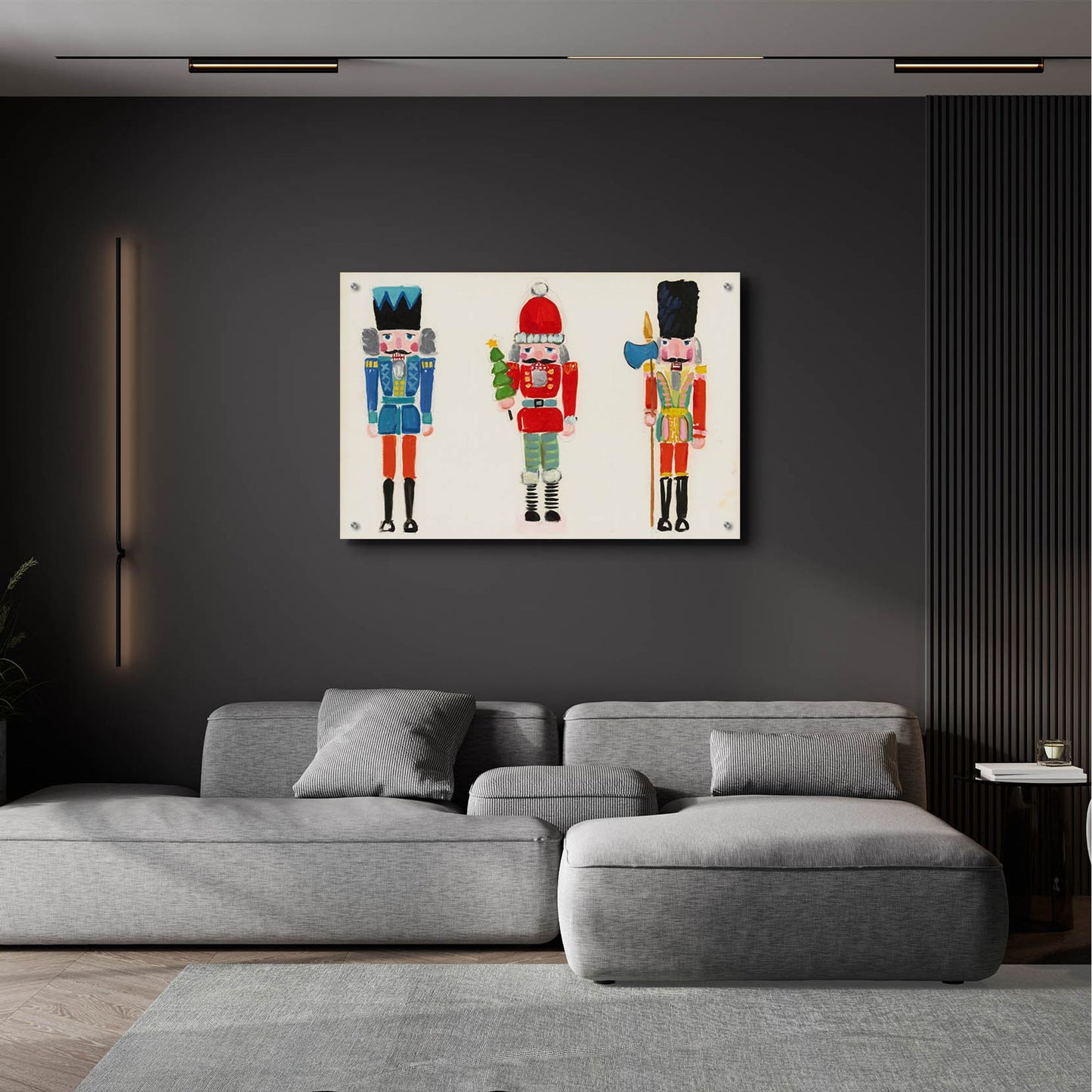 Epic Art 'Nutcracker Trio' by Jenny Westenhofer, Acrylic Glass Wall Art,36x24