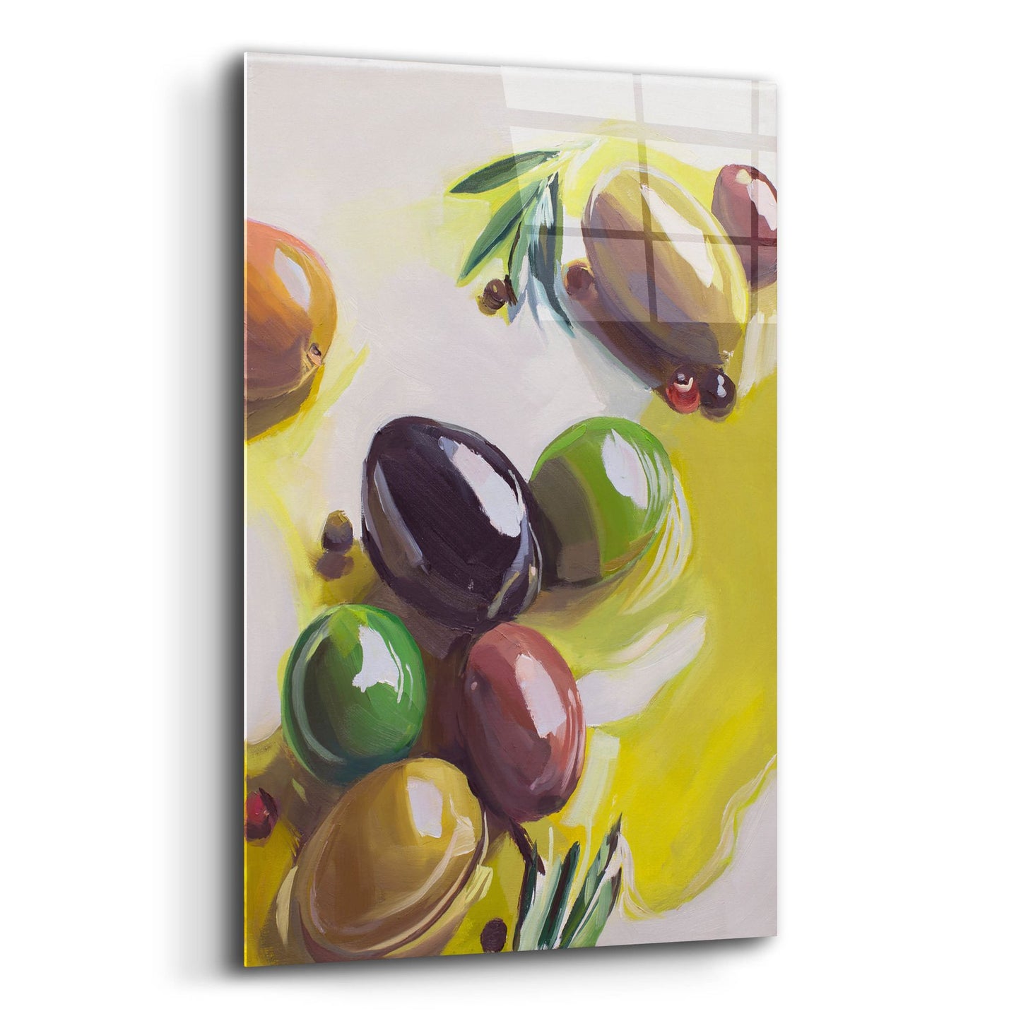 Epic Art 'Olives' by Jenny Westenhofer, Acrylic Glass Wall Art,12x16