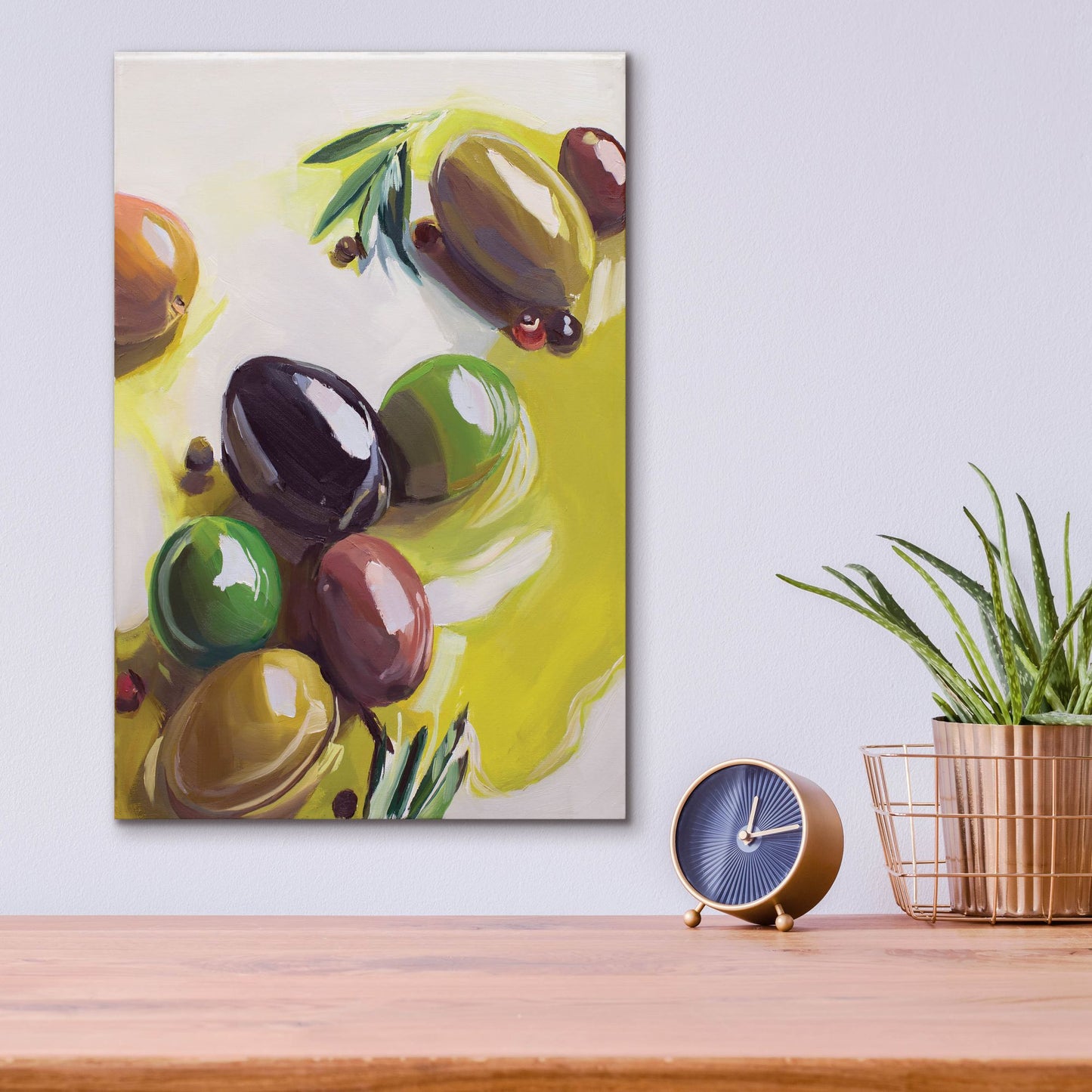 Epic Art 'Olives' by Jenny Westenhofer, Acrylic Glass Wall Art,12x16