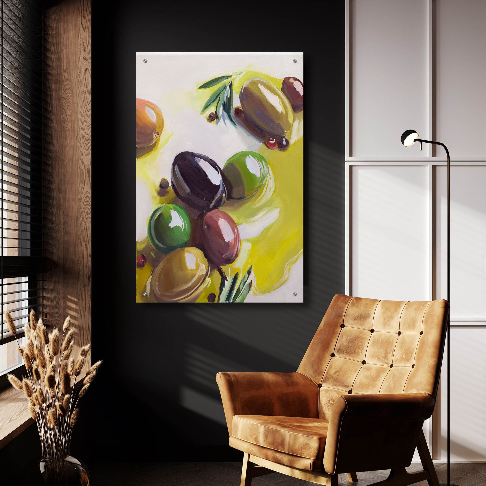 Epic Art 'Olives' by Jenny Westenhofer, Acrylic Glass Wall Art,24x36