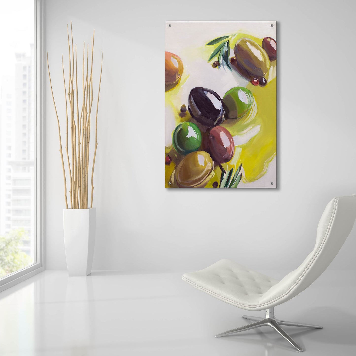 Epic Art 'Olives' by Jenny Westenhofer, Acrylic Glass Wall Art,24x36