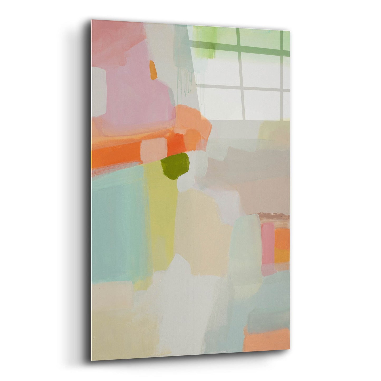 Epic Art 'Pastel Abstract 1' by Jenny Westenhofer, Acrylic Glass Wall Art,12x16