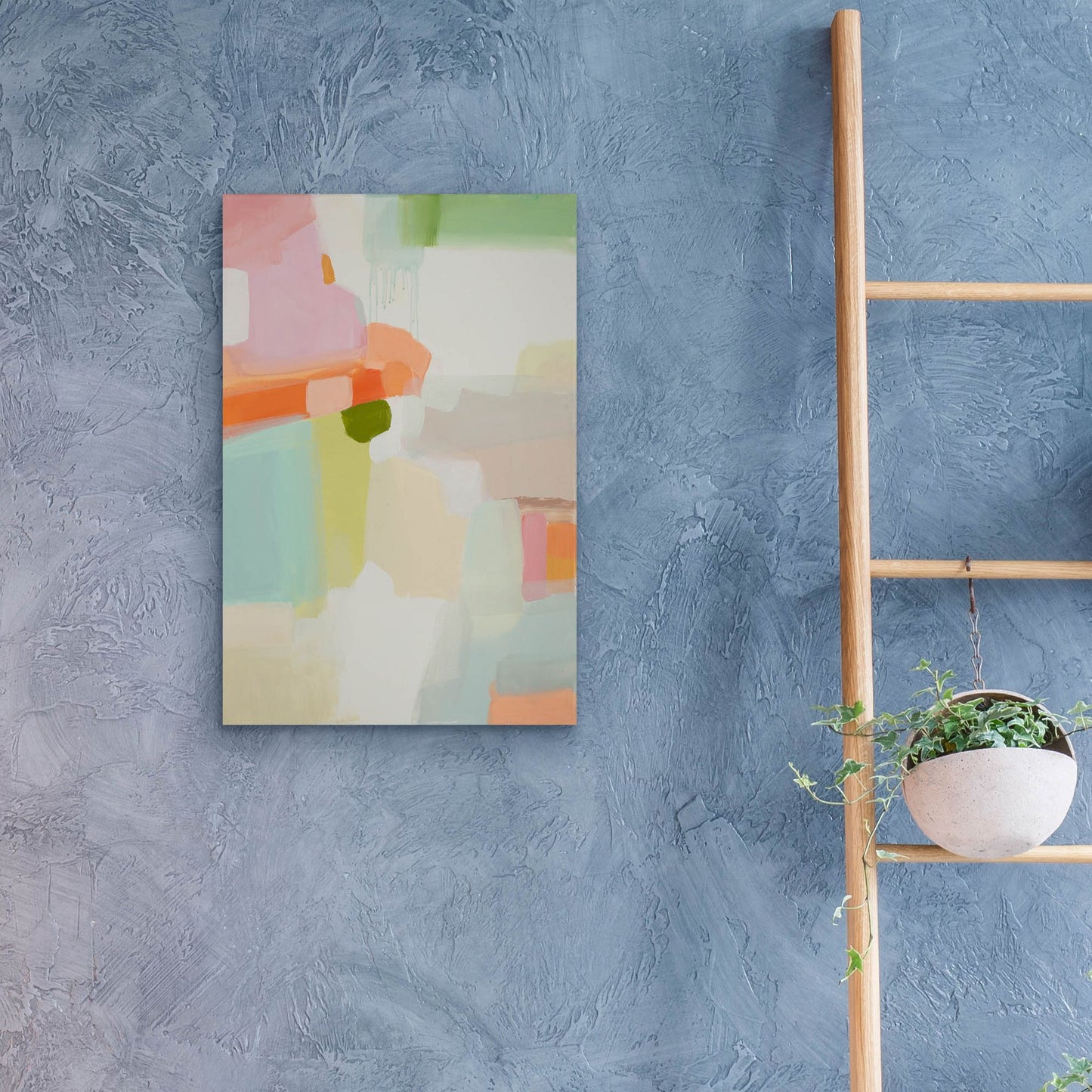 Epic Art 'Pastel Abstract 1' by Jenny Westenhofer, Acrylic Glass Wall Art,16x24