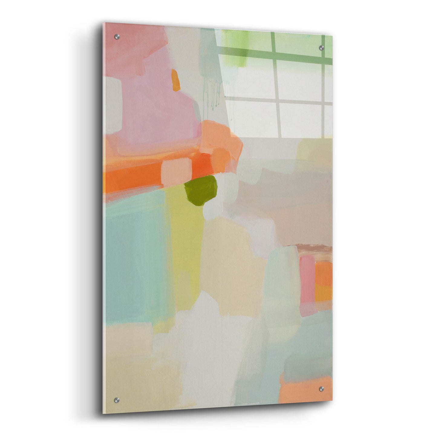 Epic Art 'Pastel Abstract 1' by Jenny Westenhofer, Acrylic Glass Wall Art,24x36