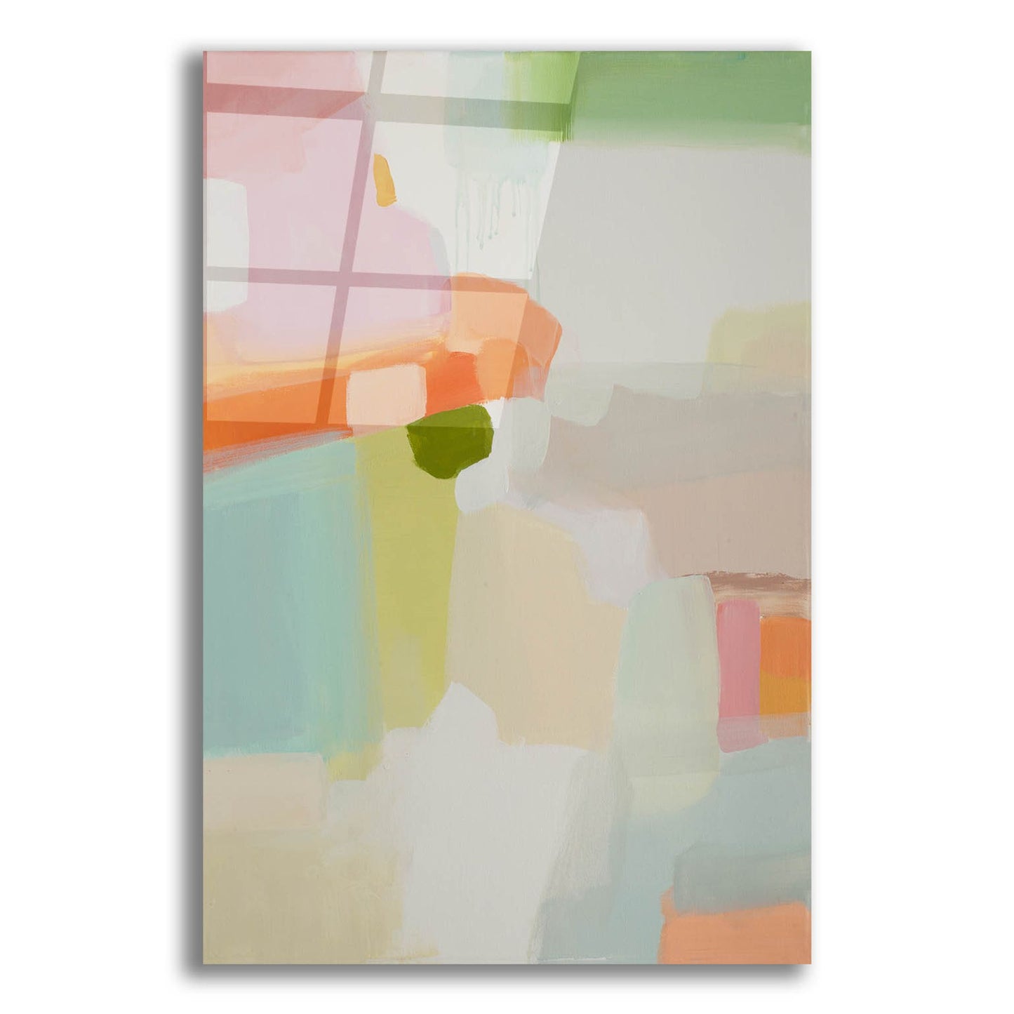 Epic Art 'Pastel Abstract 1' by Jenny Westenhofer, Acrylic Glass Wall Art