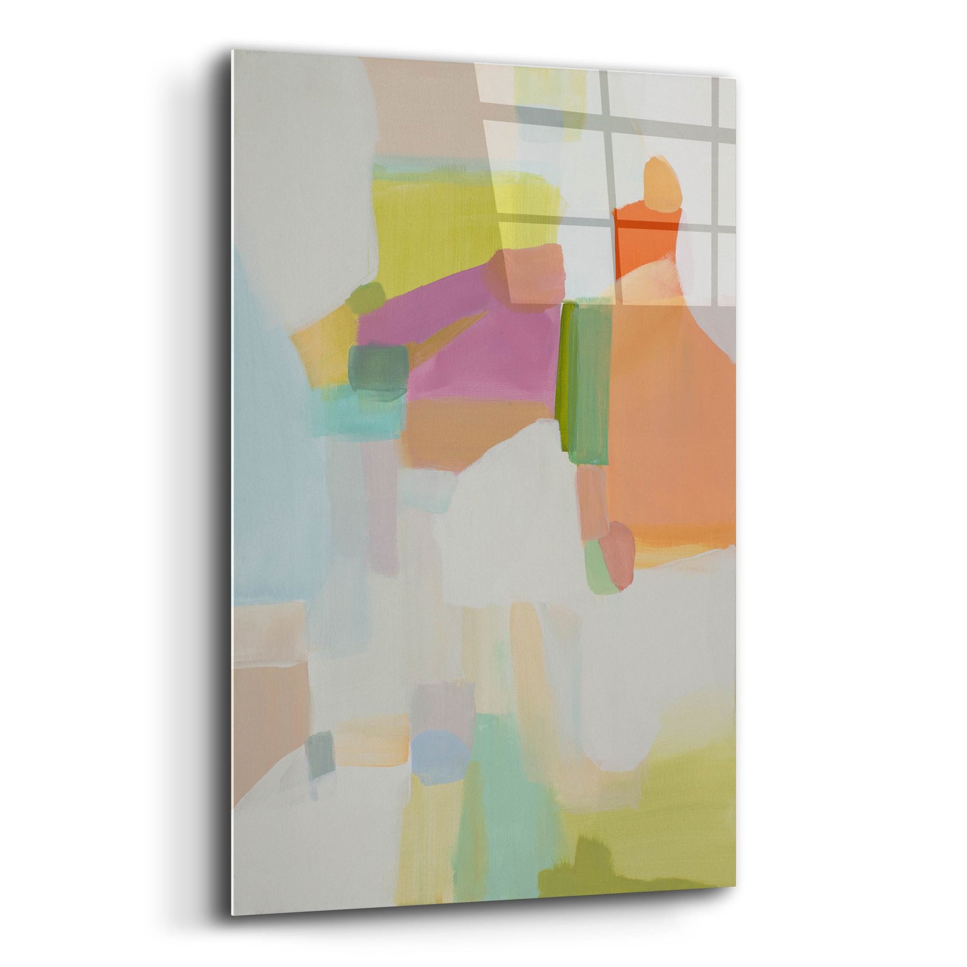 Epic Art 'Pastel Abstract 2' by Jenny Westenhofer, Acrylic Glass Wall Art,12x16