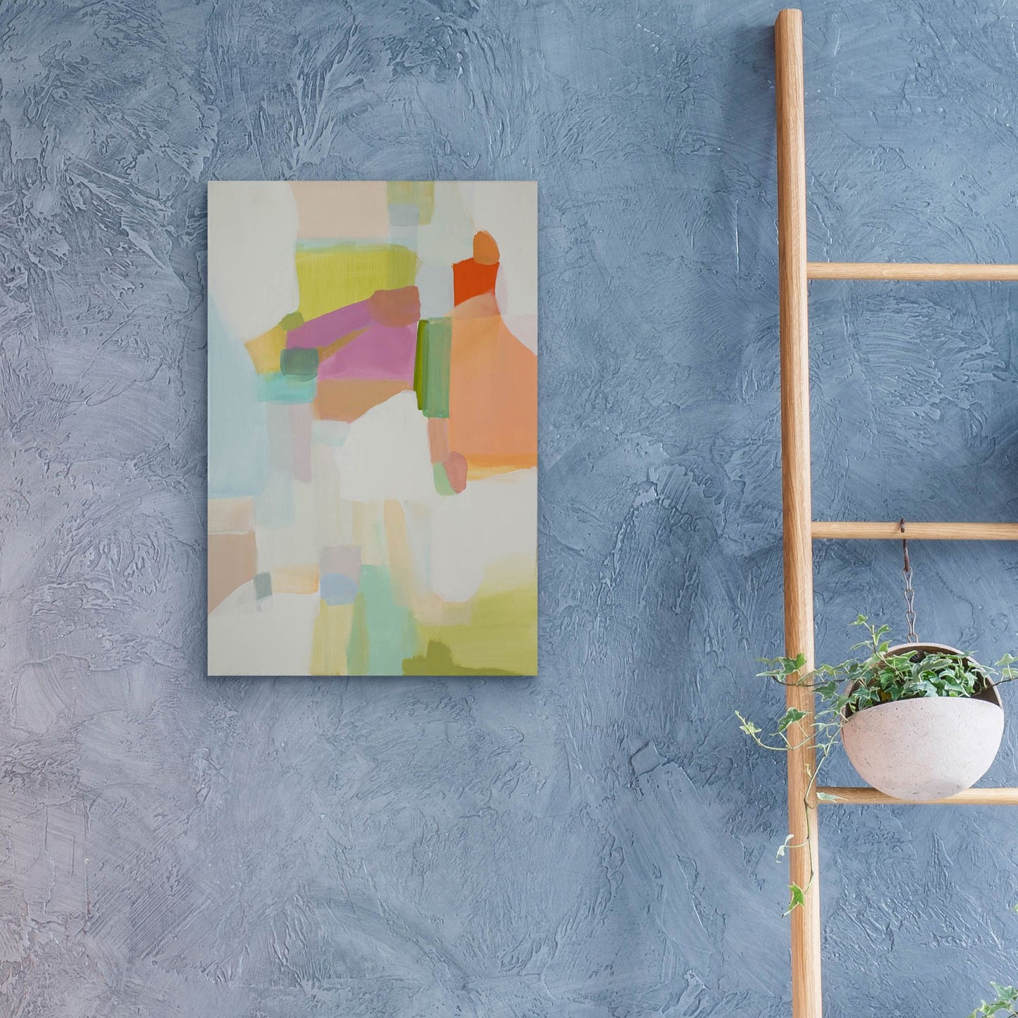 Epic Art 'Pastel Abstract 2' by Jenny Westenhofer, Acrylic Glass Wall Art,16x24