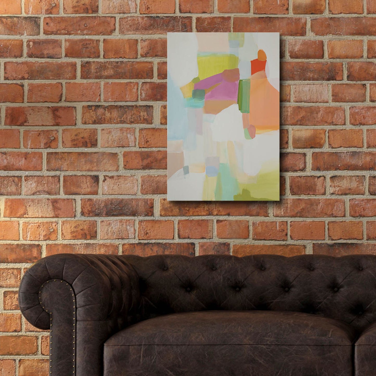 Epic Art 'Pastel Abstract 2' by Jenny Westenhofer, Acrylic Glass Wall Art,16x24