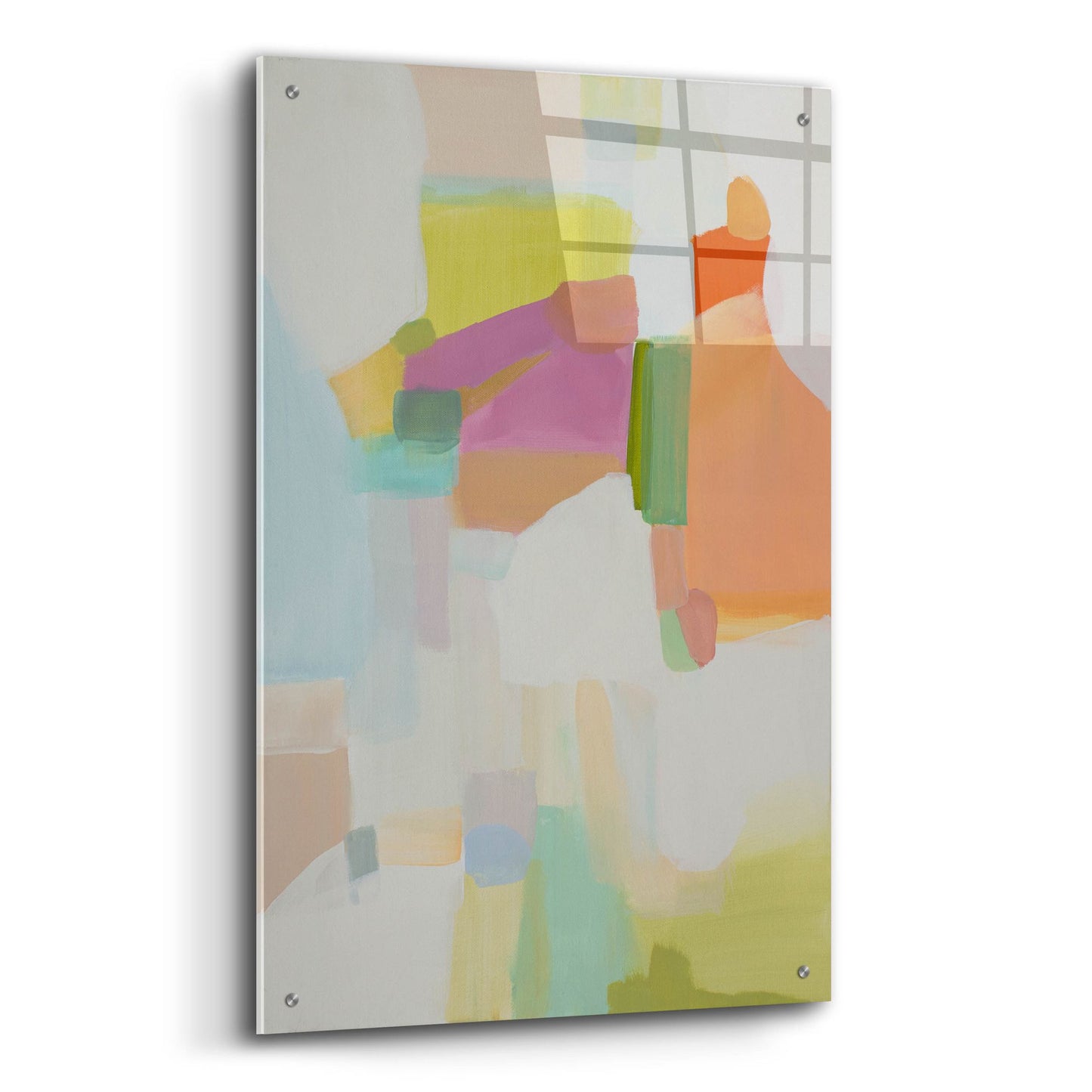 Epic Art 'Pastel Abstract 2' by Jenny Westenhofer, Acrylic Glass Wall Art,24x36