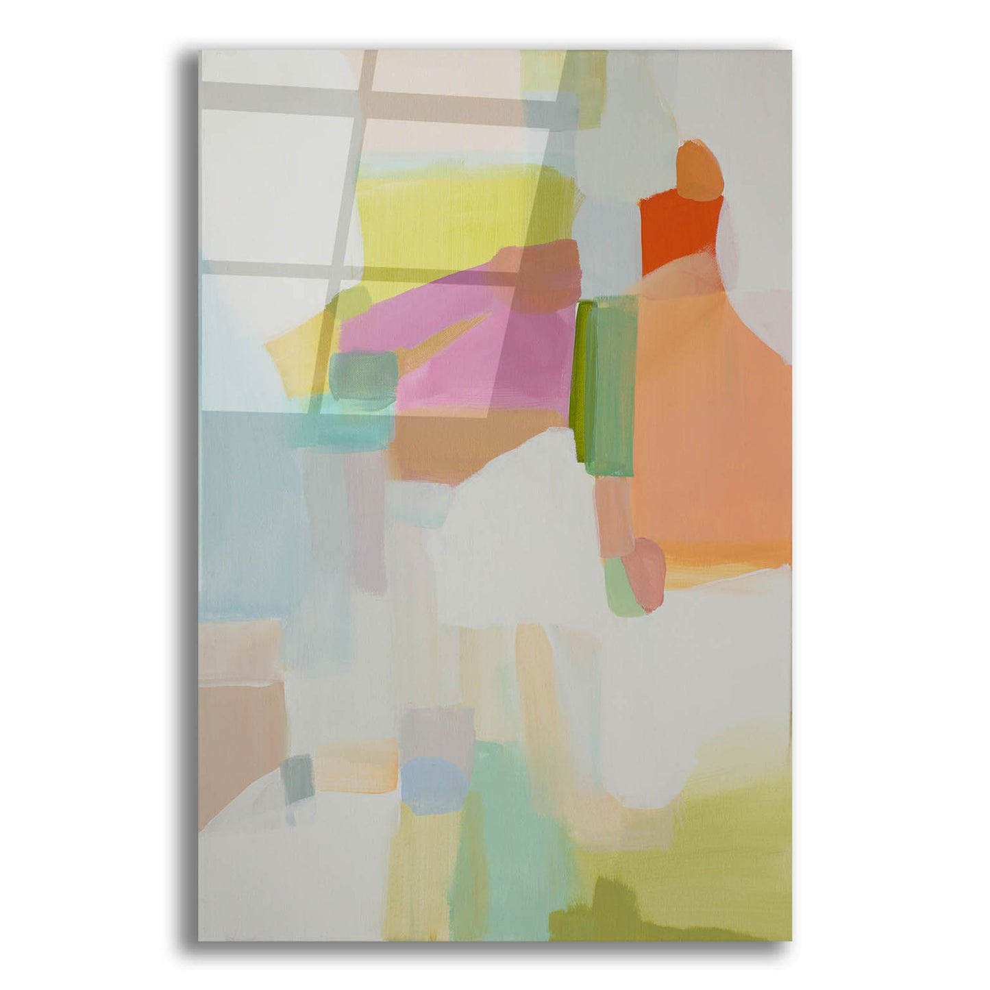 Epic Art 'Pastel Abstract 2' by Jenny Westenhofer, Acrylic Glass Wall Art