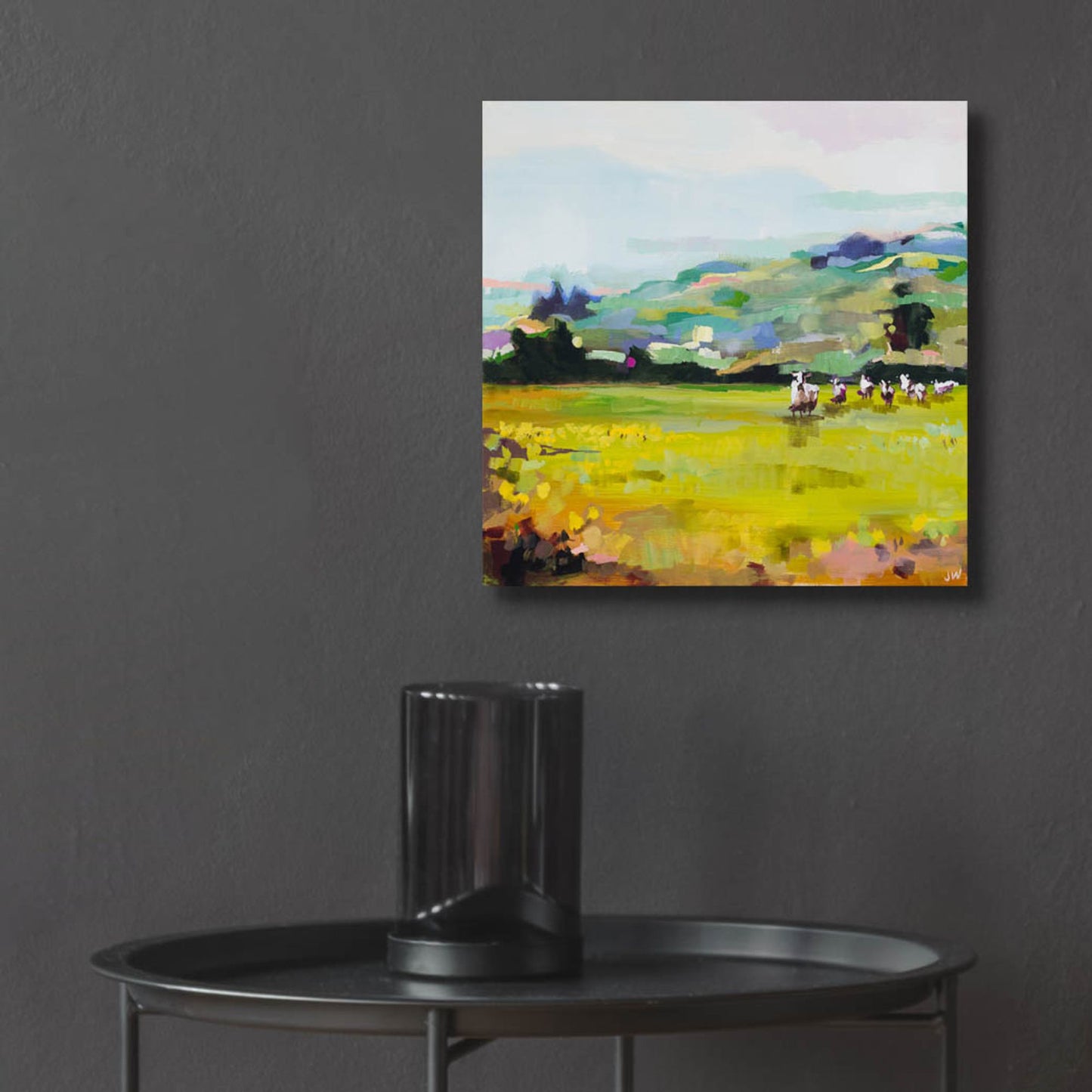 Epic Art 'Pasture' by Jenny Westenhofer, Acrylic Glass Wall Art,12x12