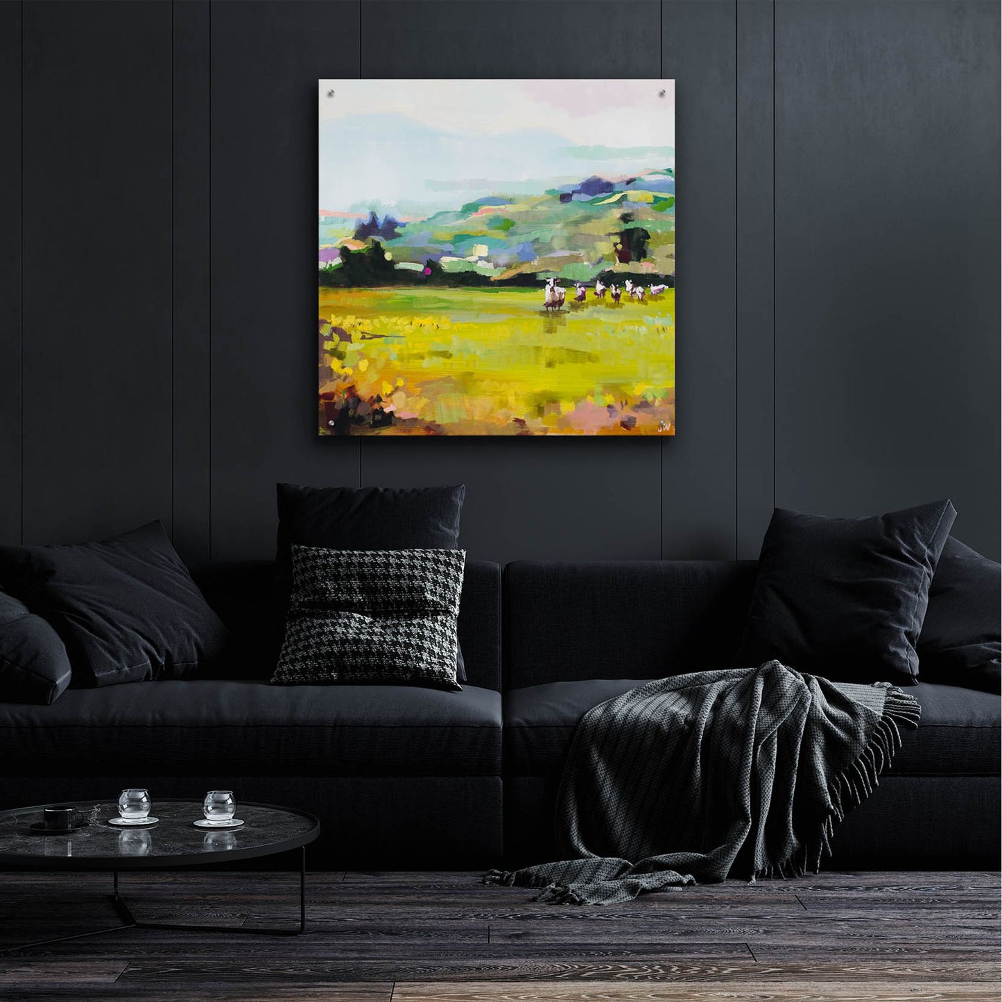 Epic Art 'Pasture' by Jenny Westenhofer, Acrylic Glass Wall Art,36x36