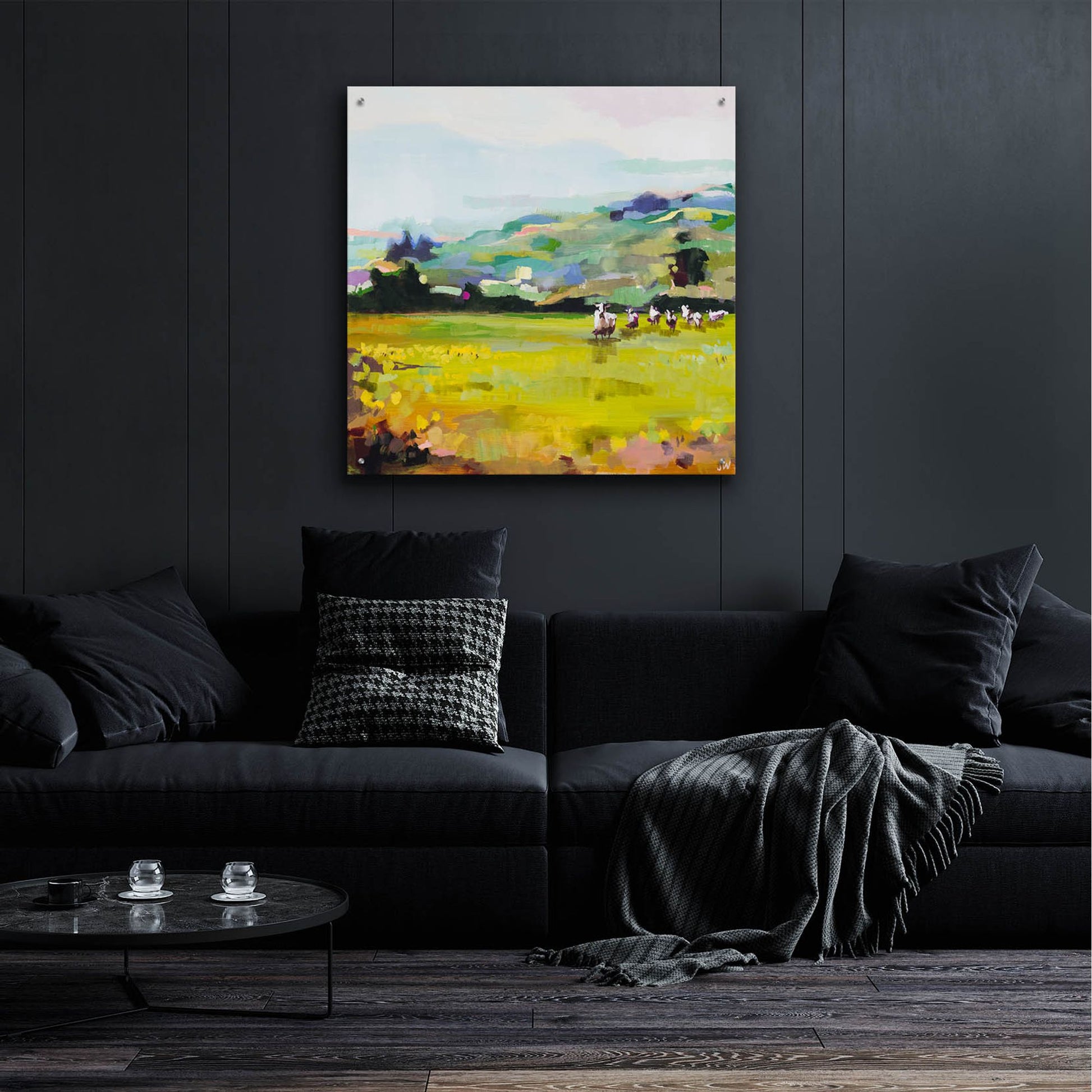 Epic Art 'Pasture' by Jenny Westenhofer, Acrylic Glass Wall Art,36x36