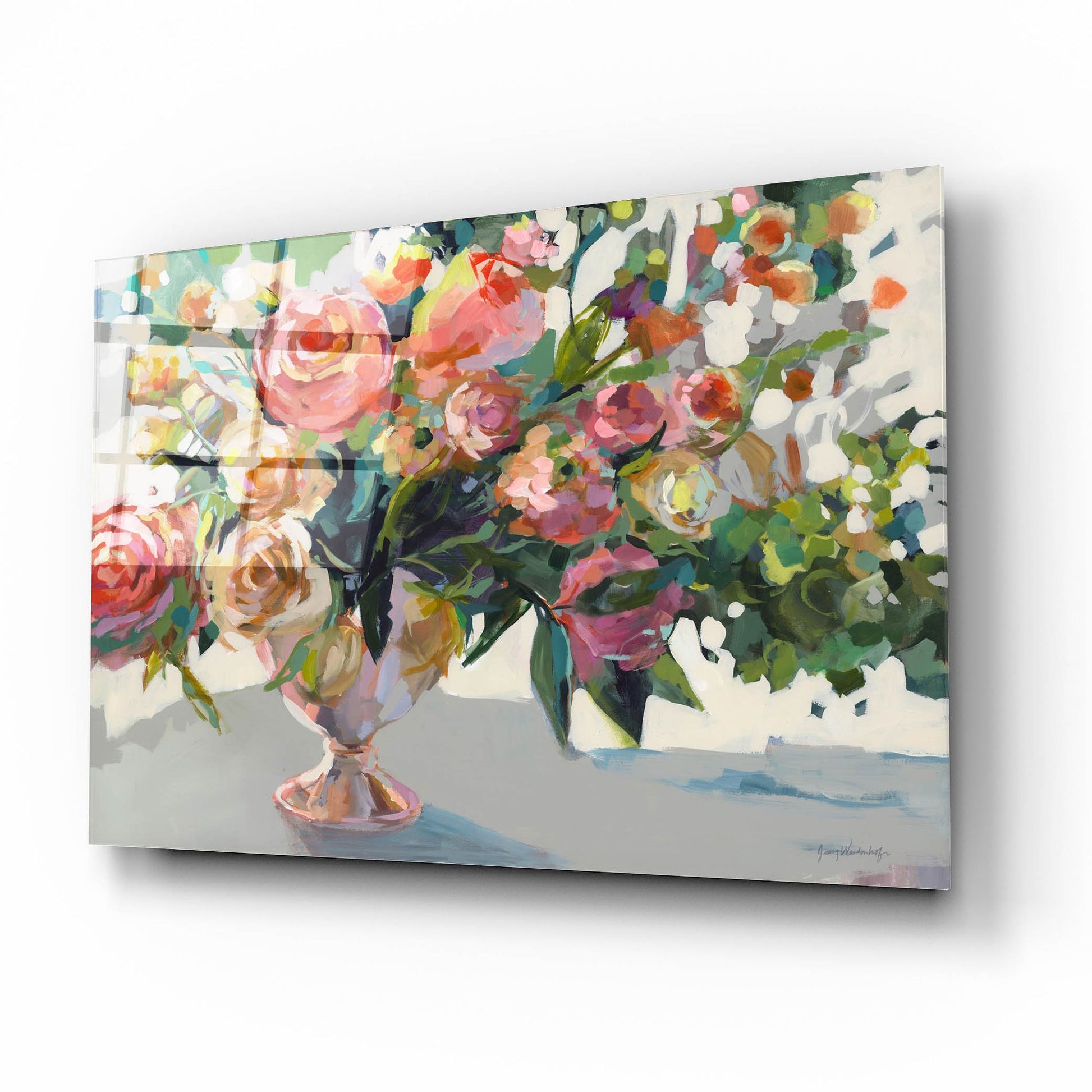 Epic Art 'Roses' by Jenny Westenhofer, Acrylic Glass Wall Art,16x12