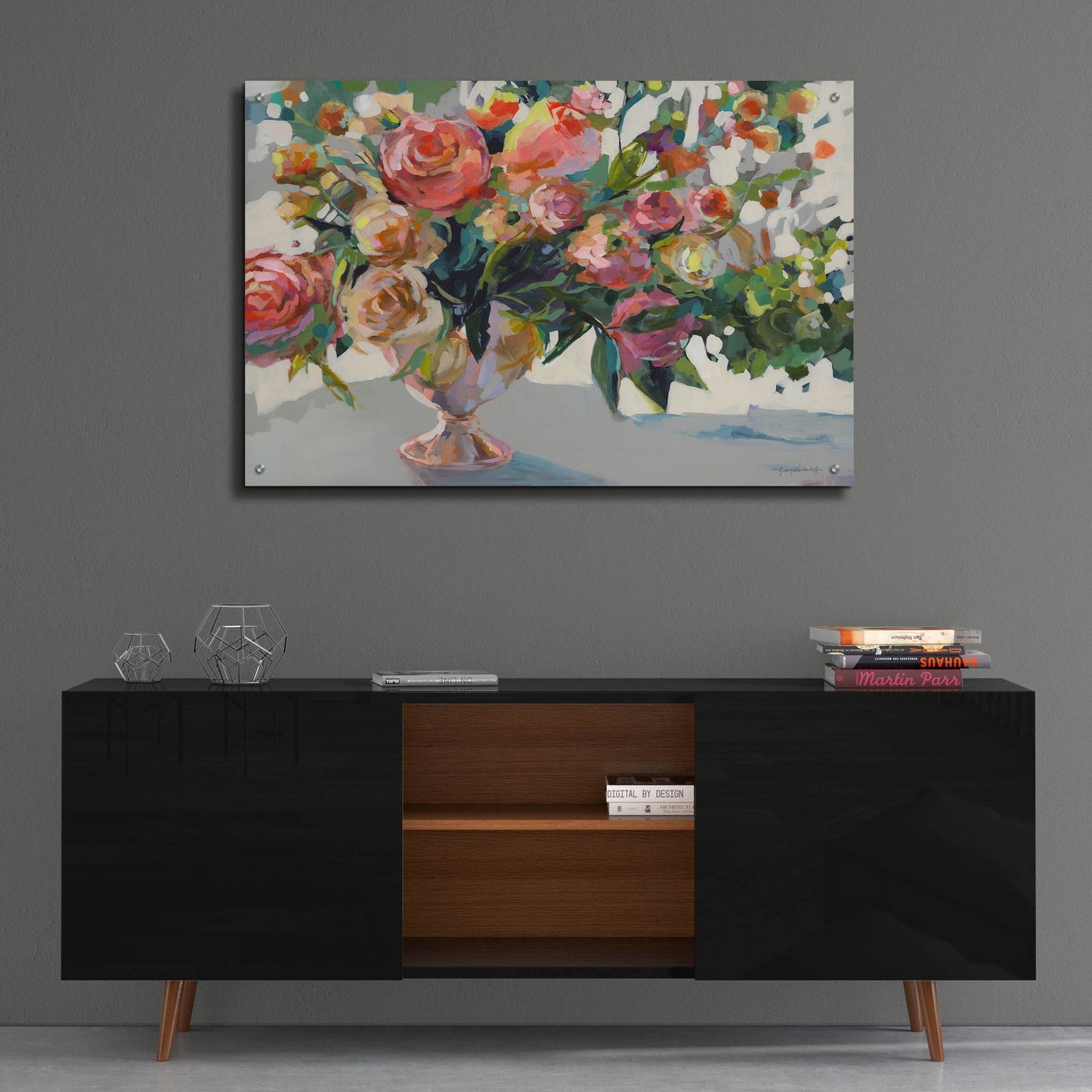 Epic Art 'Roses' by Jenny Westenhofer, Acrylic Glass Wall Art,36x24