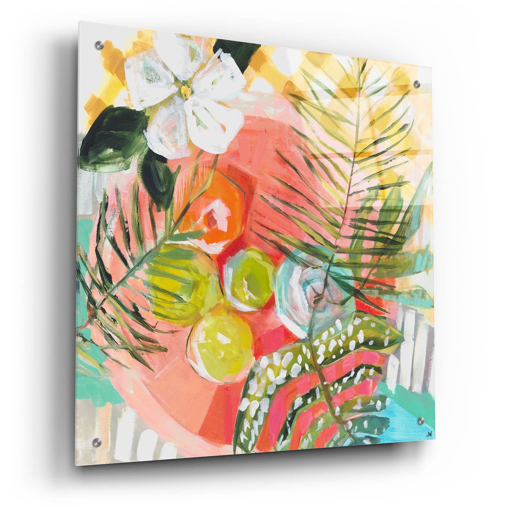 Epic Art 'Tropical Tablescape' by Jenny Westenhofer, Acrylic Glass Wall Art,24x24
