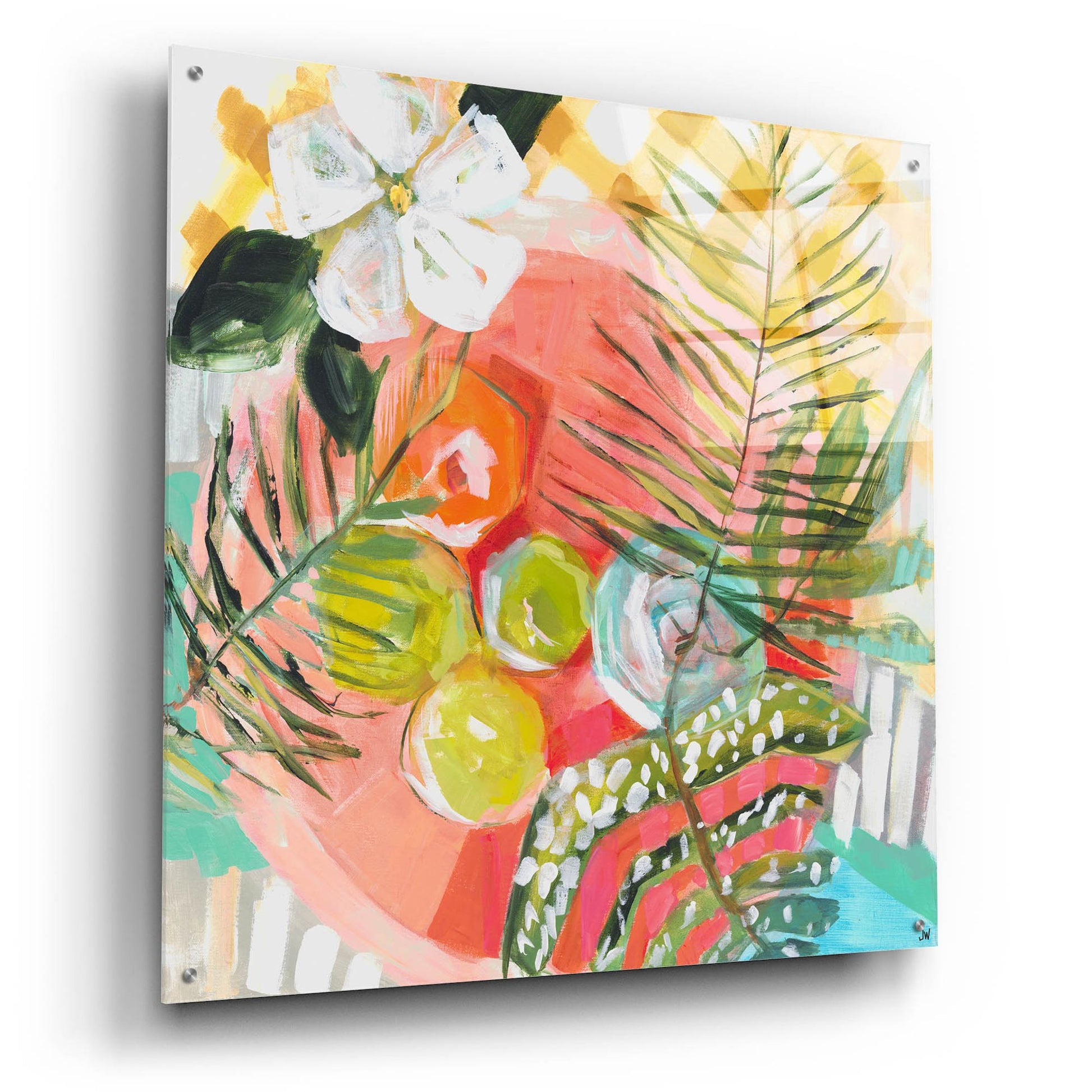 Epic Art 'Tropical Tablescape' by Jenny Westenhofer, Acrylic Glass Wall Art,36x36