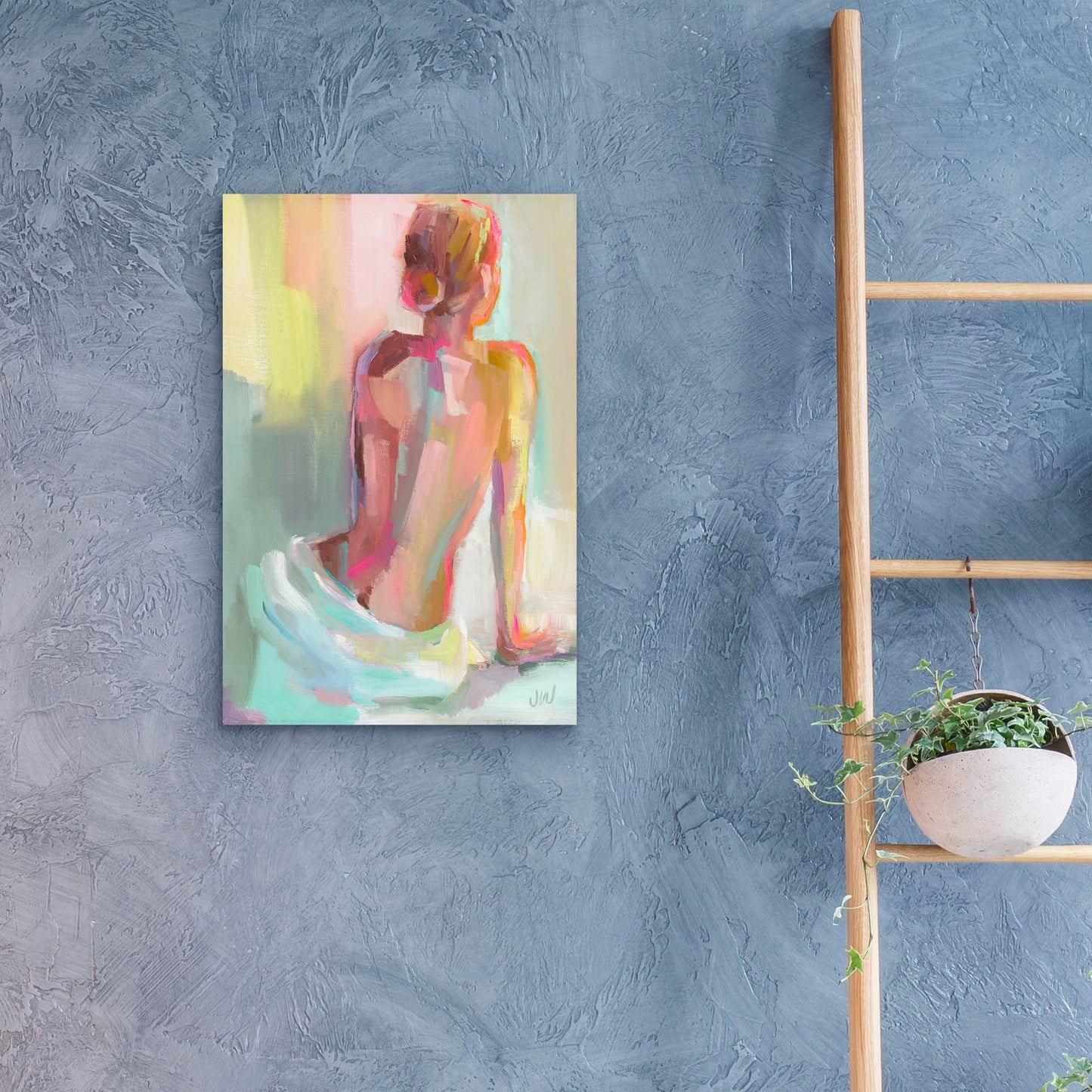 Epic Art 'Woman Posing' by Jenny Westenhofer, Acrylic Glass Wall Art,16x24