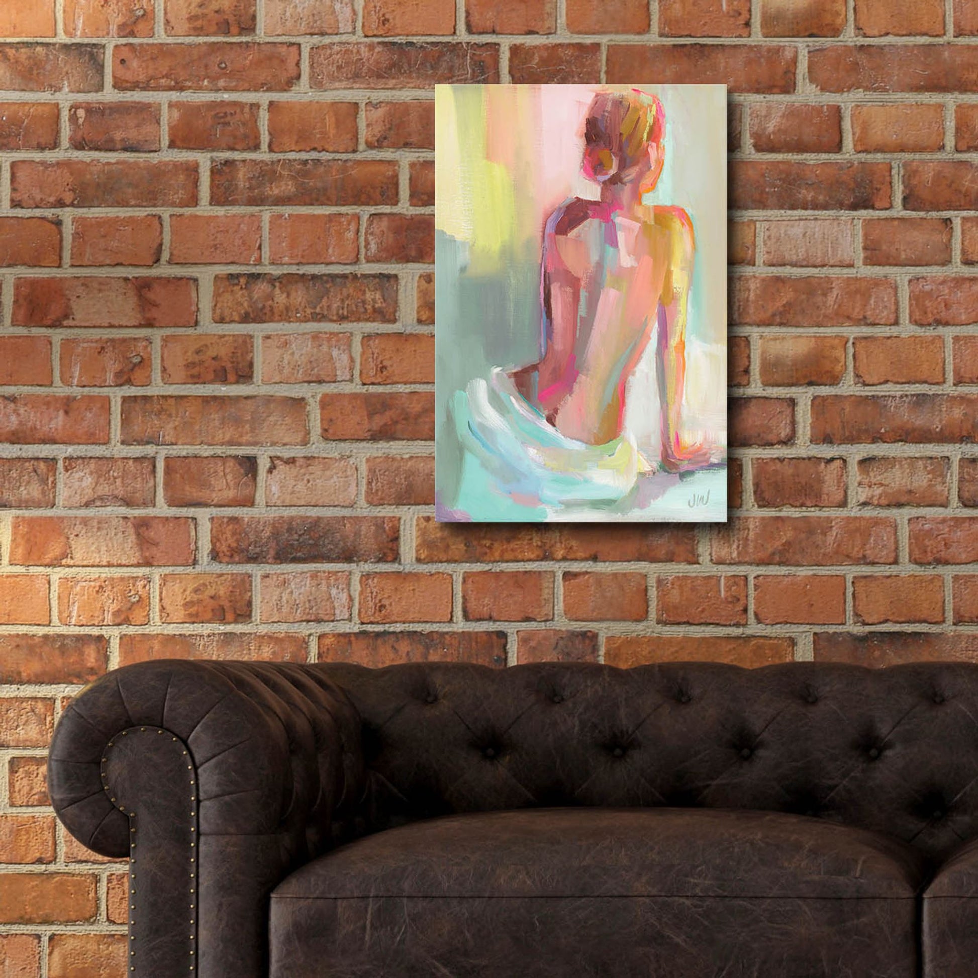 Epic Art 'Woman Posing' by Jenny Westenhofer, Acrylic Glass Wall Art,16x24