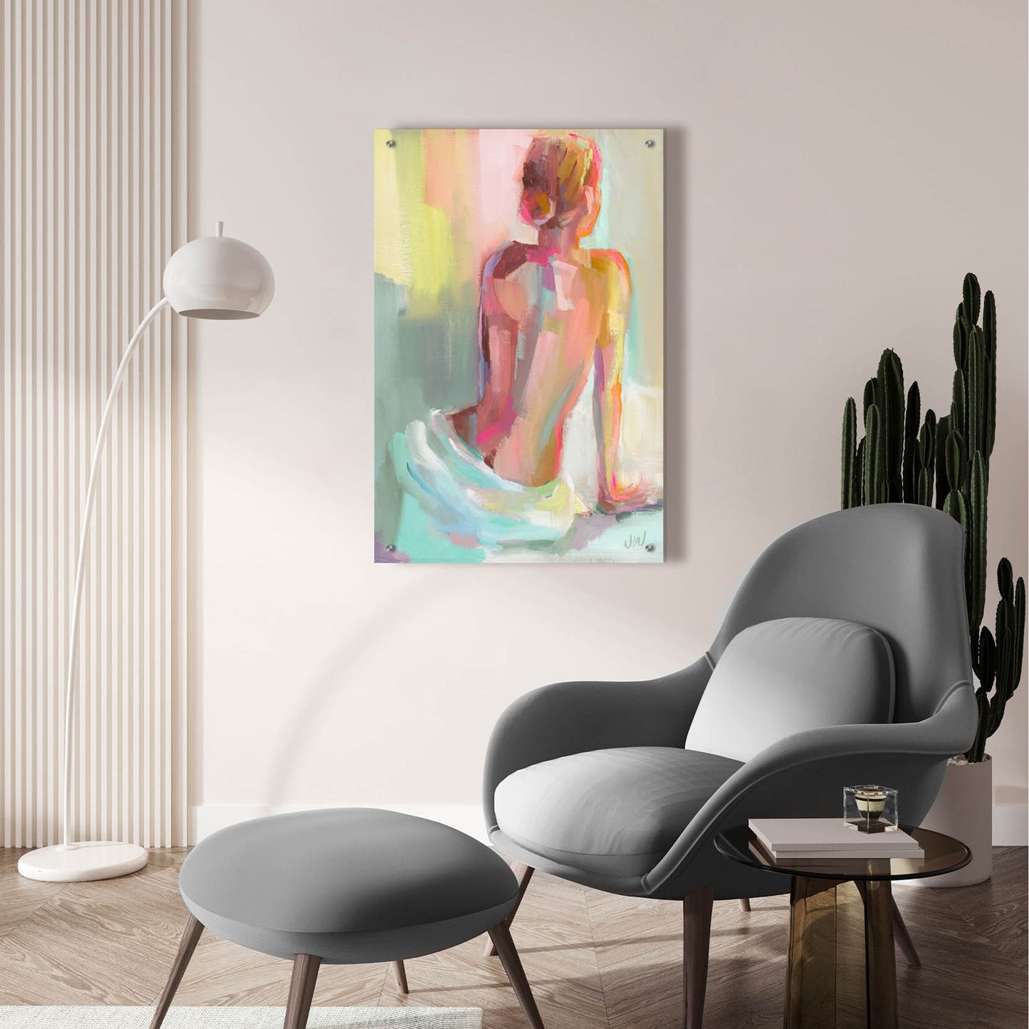 Epic Art 'Woman Posing' by Jenny Westenhofer, Acrylic Glass Wall Art,24x36