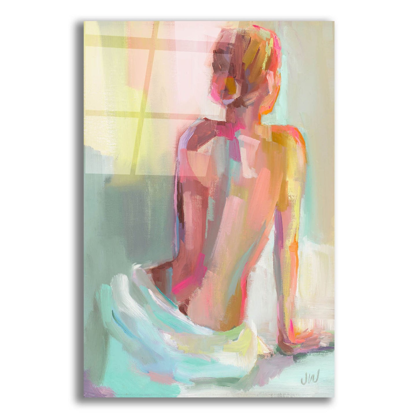 Epic Art 'Woman Posing' by Jenny Westenhofer, Acrylic Glass Wall Art