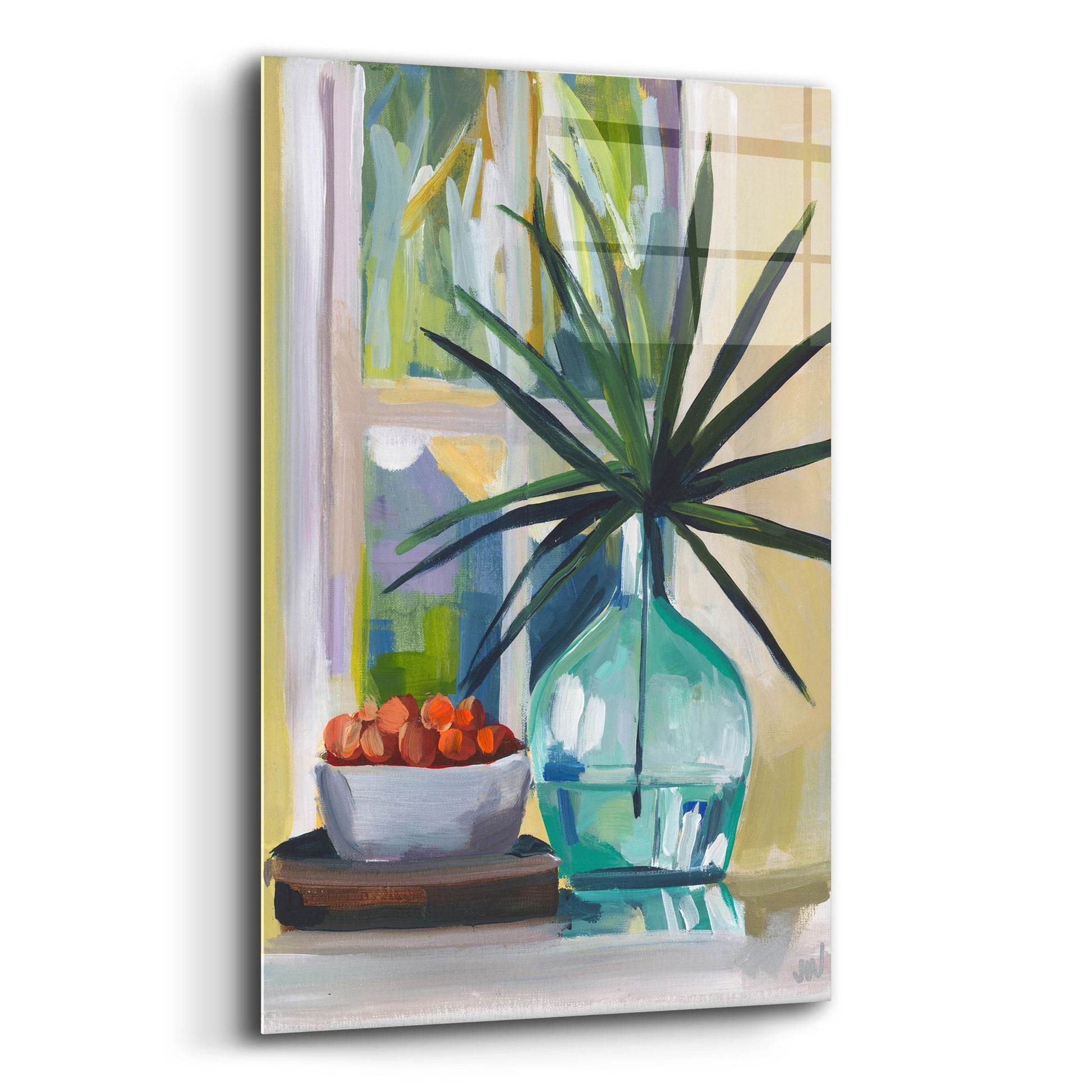 Epic Art 'Aqua Vase' by Jenny Westenhofer, Acrylic Glass Wall Art,12x16