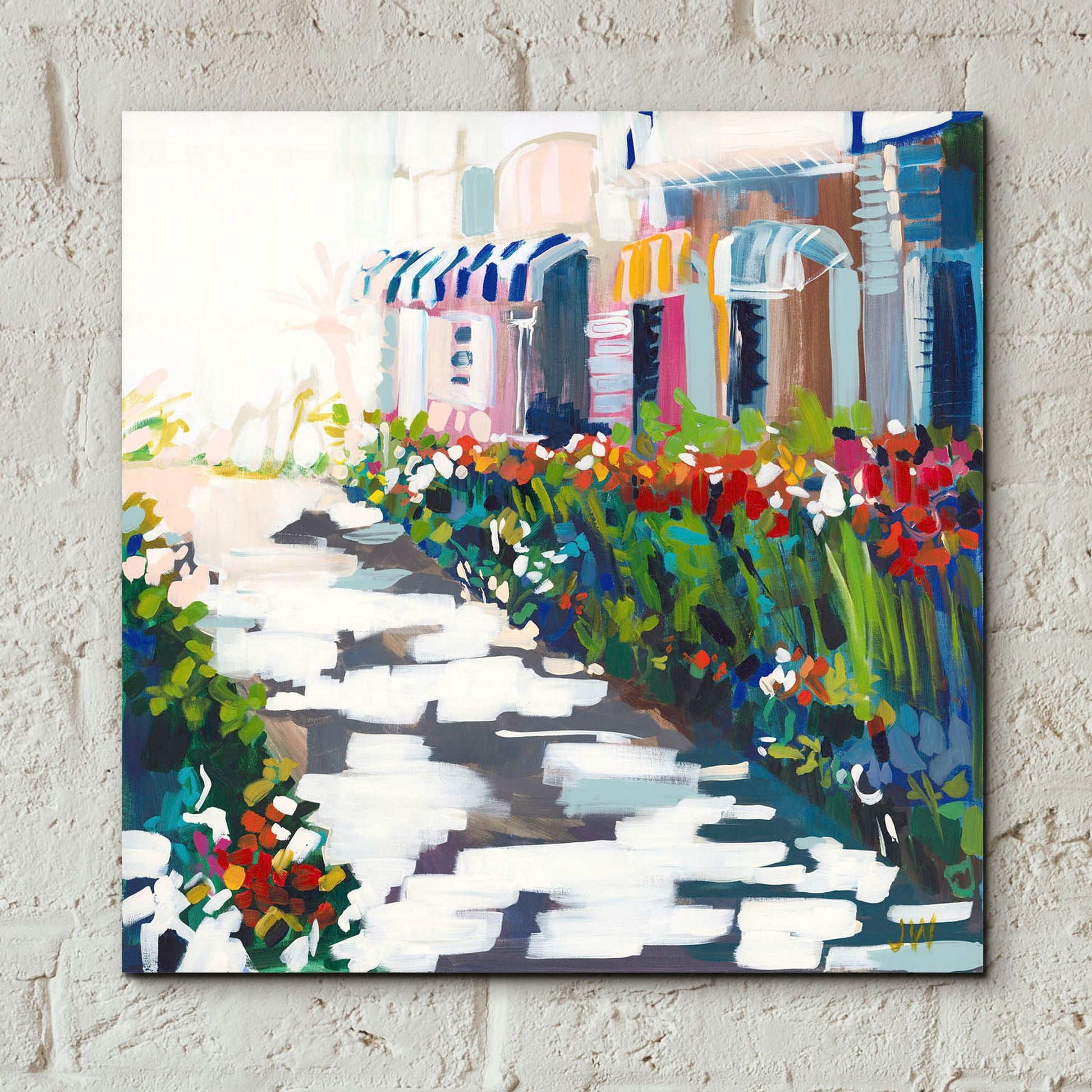 Epic Art 'Street Awnings' by Jenny Westenhofer, Acrylic Glass Wall Art,12x12