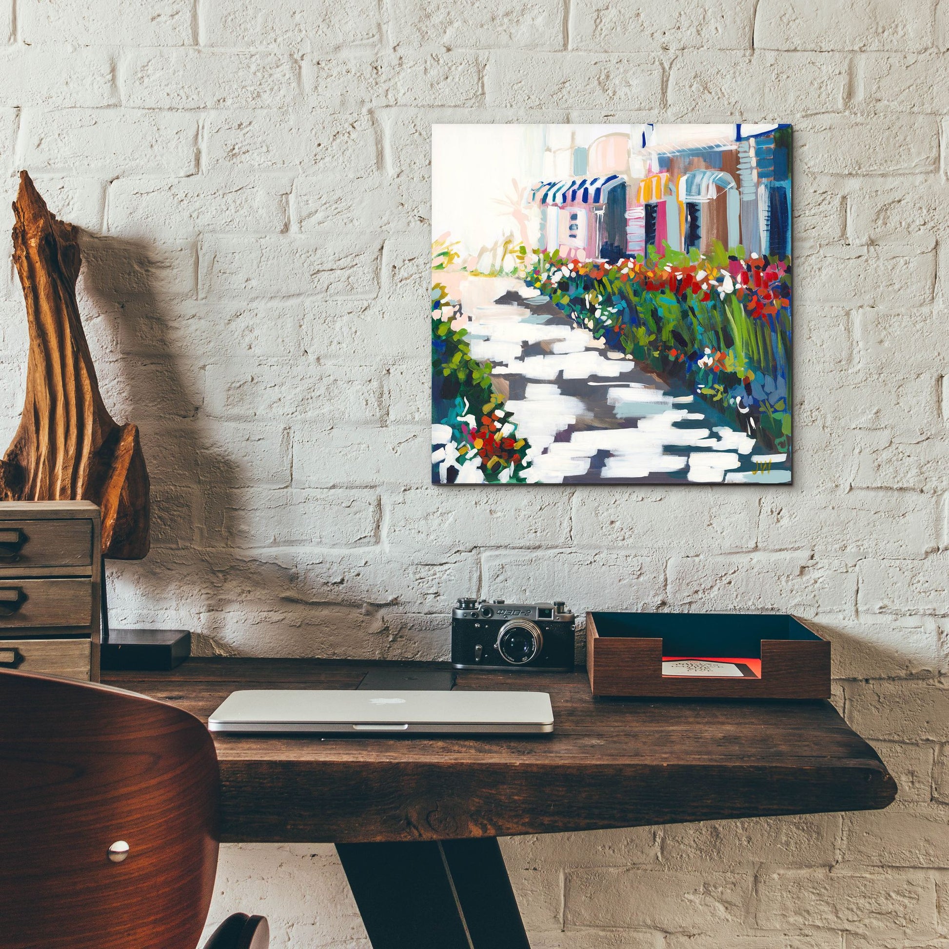 Epic Art 'Street Awnings' by Jenny Westenhofer, Acrylic Glass Wall Art,12x12