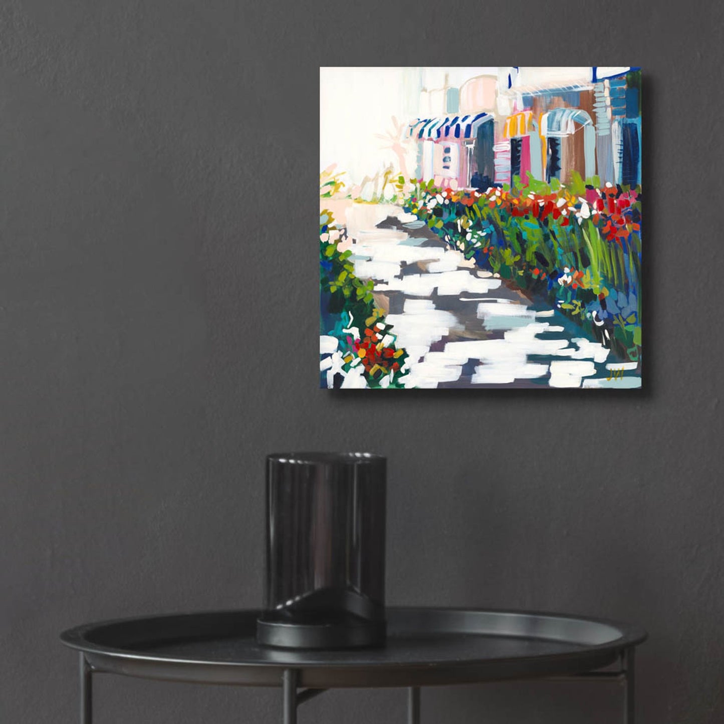 Epic Art 'Street Awnings' by Jenny Westenhofer, Acrylic Glass Wall Art,12x12