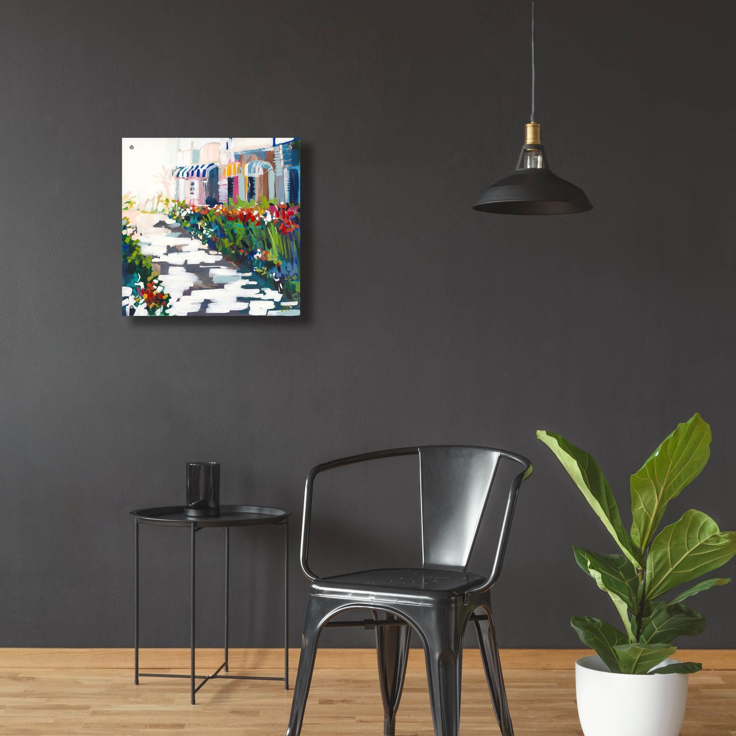 Epic Art 'Street Awnings' by Jenny Westenhofer, Acrylic Glass Wall Art,24x24