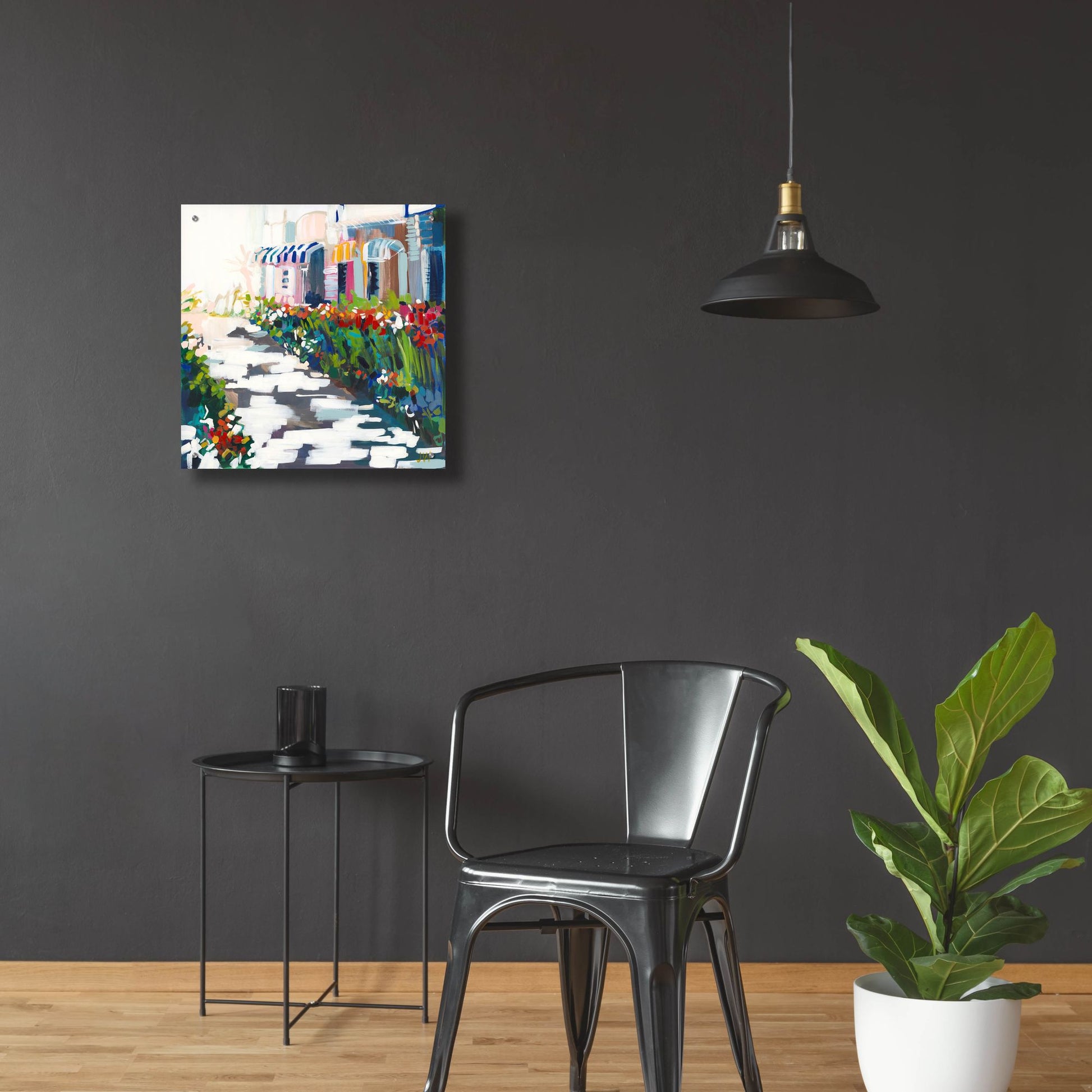 Epic Art 'Street Awnings' by Jenny Westenhofer, Acrylic Glass Wall Art,24x24