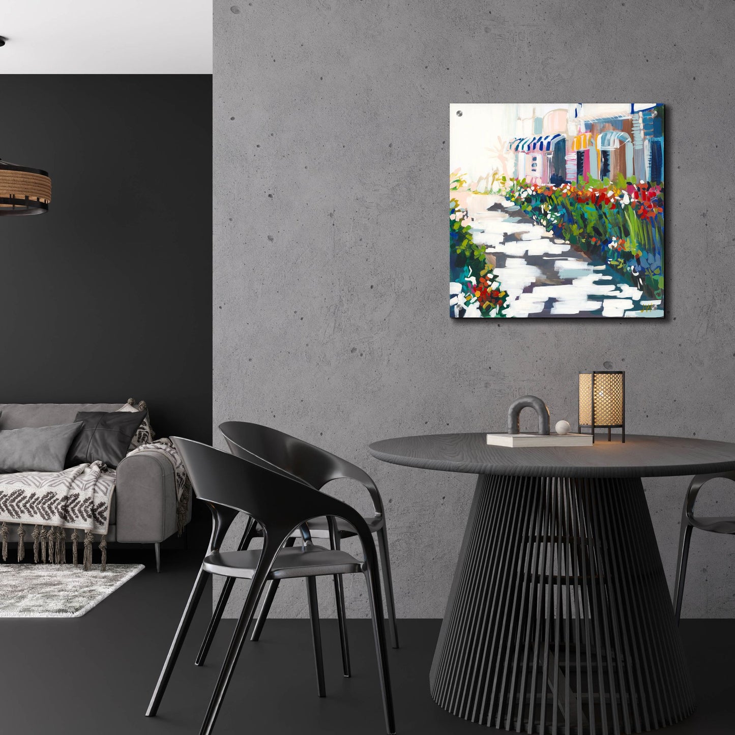 Epic Art 'Street Awnings' by Jenny Westenhofer, Acrylic Glass Wall Art,24x24