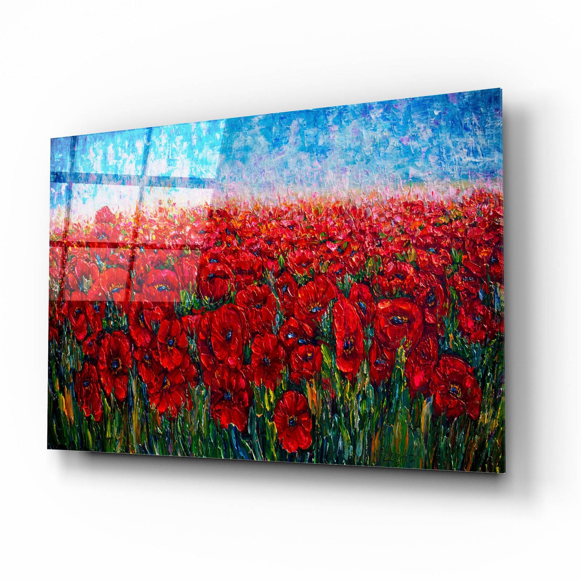 Epic Art 'Field of Happiness ' by Lena Owens, Acrylic Glass Wall Art,16x12