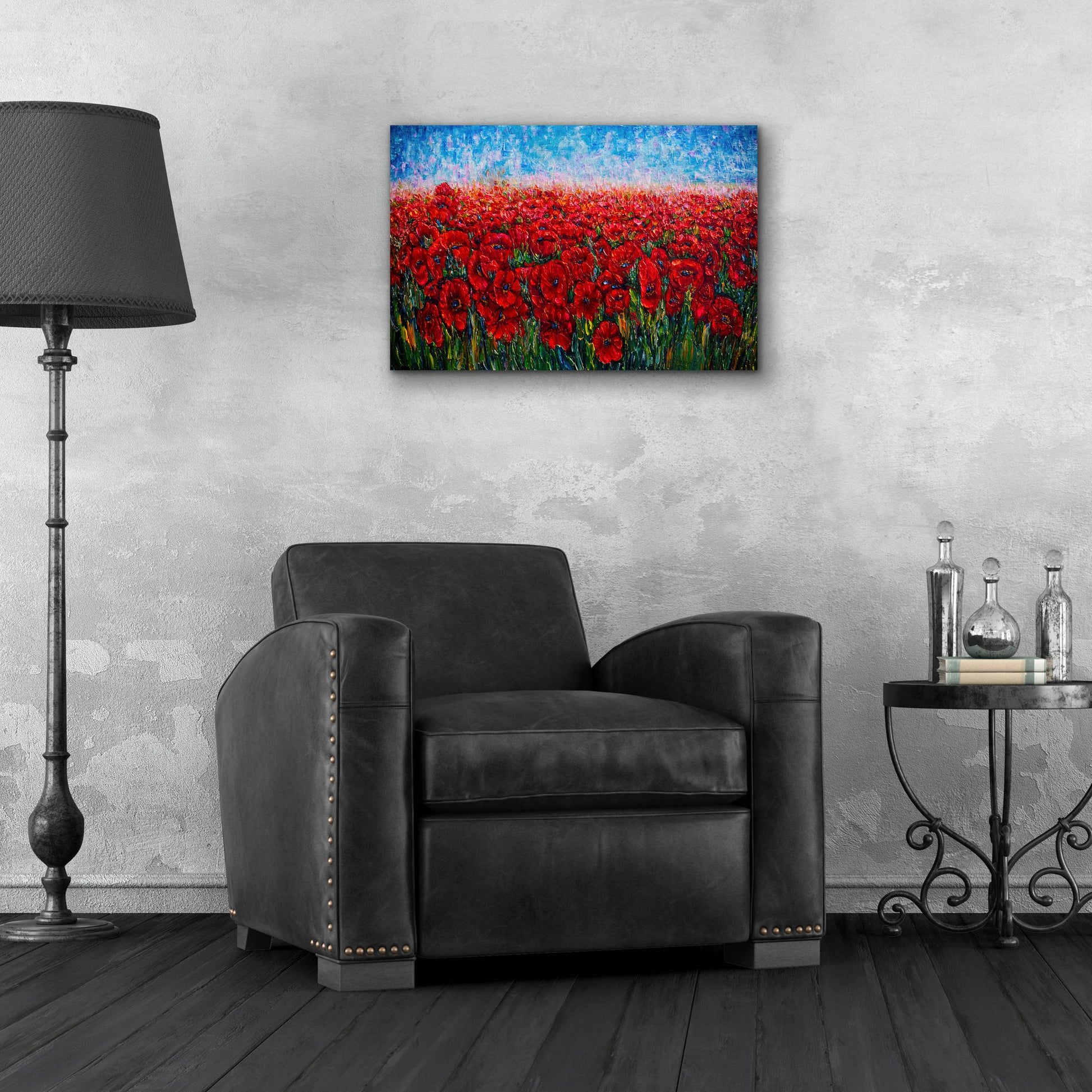Epic Art 'Field of Happiness ' by Lena Owens, Acrylic Glass Wall Art,24x16