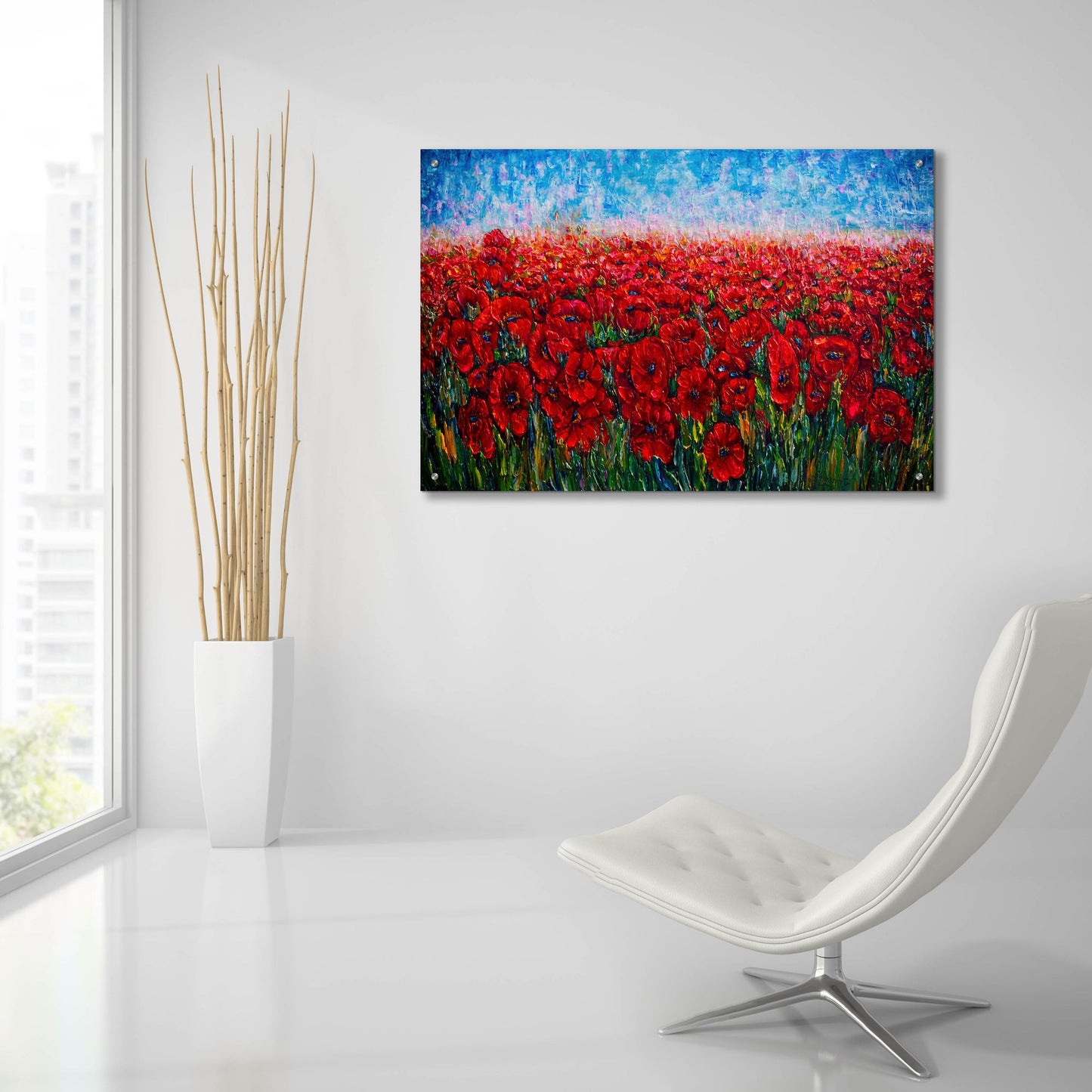 Epic Art 'Field of Happiness ' by Lena Owens, Acrylic Glass Wall Art,36x24