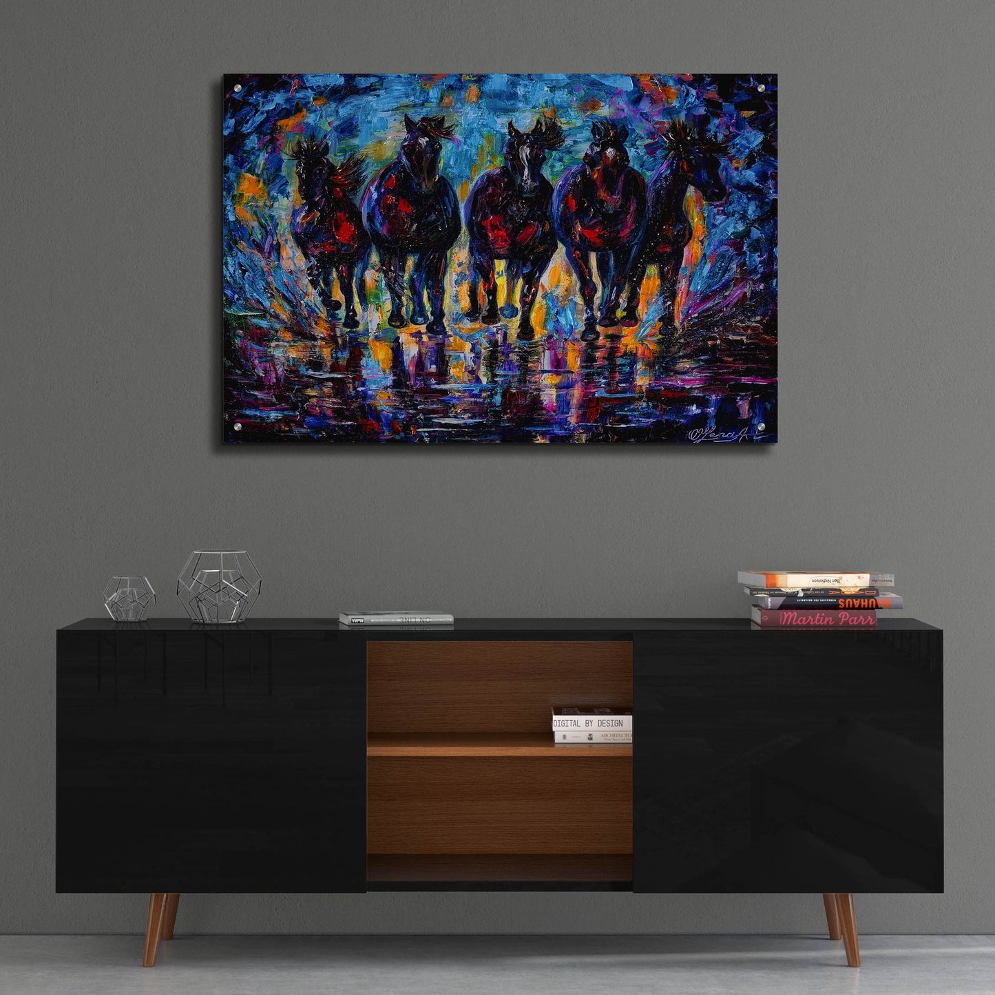 Epic Art 'Free Roaming Wild Horses' by Lena Owens, Acrylic Glass Wall Art,36x24